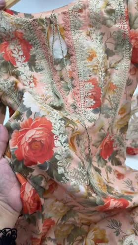 Rs 11500 Aneelas print Emb lawn chiffon Duppata stitched 3 pc