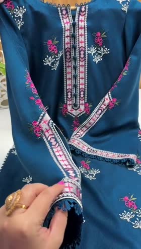 Rs 13000 Aneelas Stitched Peach Wool Emb Shirt Emb Shawl 3pc [PL-11] [Dispatch Time 2 Months]