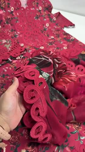 Rs 15300 Aneelas Stitched Print Emb Viscose 3pc Chiffon Duppata [VC-26-07-B] [Dispatch Time 2 Months]