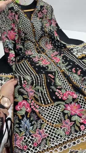 Rs 21500 Aneelas Stitched Twill Emb 3pc Chiffon Duppata [WLUX-26-20] [Dispatch Time 2 Months]