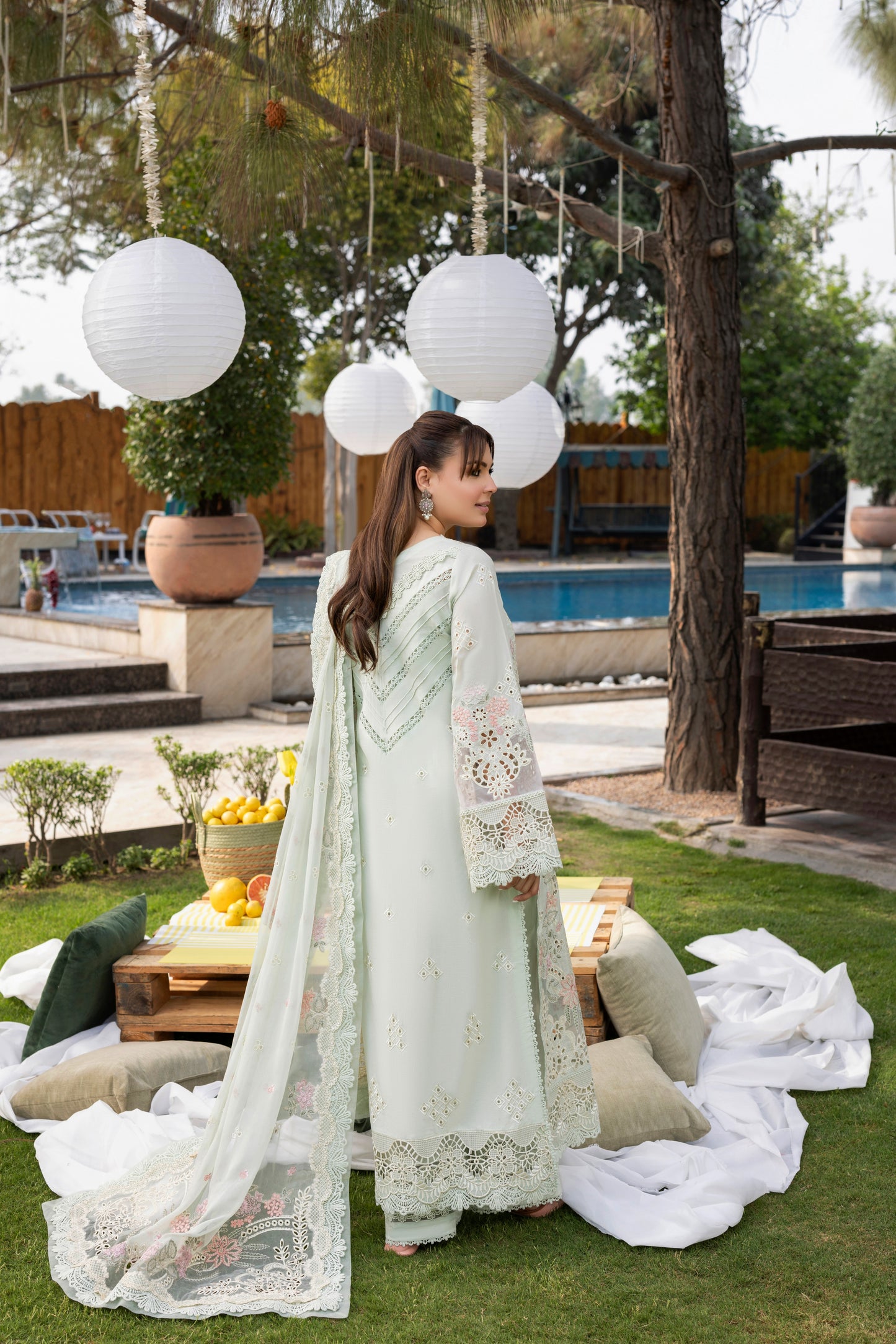Rs 22500 Aneelas Stiched Signature Luxury lawn 3Pc [LUX-26-12] [Dispatch Ready]