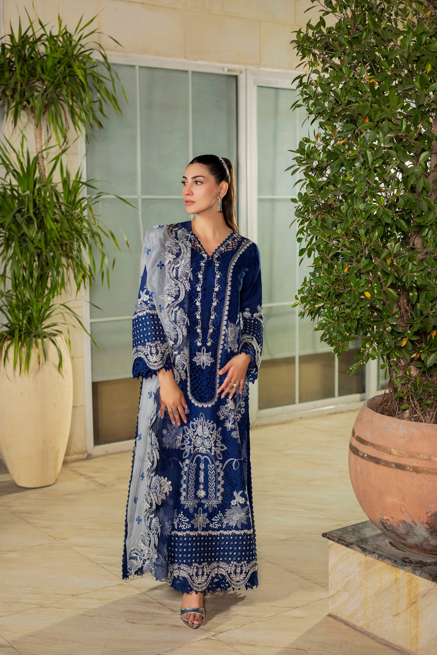 Rs 14000 Aneelas Stitched Signature Luxury Lawn Emb Shirt Trouser 2pc [LUX-26-38] [EAD] [Dispatch Time 2.5 Months]