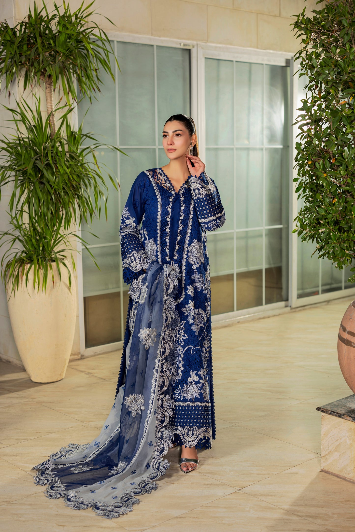 Rs 14000 Aneelas Stitched Signature Luxury Lawn Emb Shirt Trouser 2pc [LUX-26-38] [EAD] [Dispatch Time 2.5 Months]