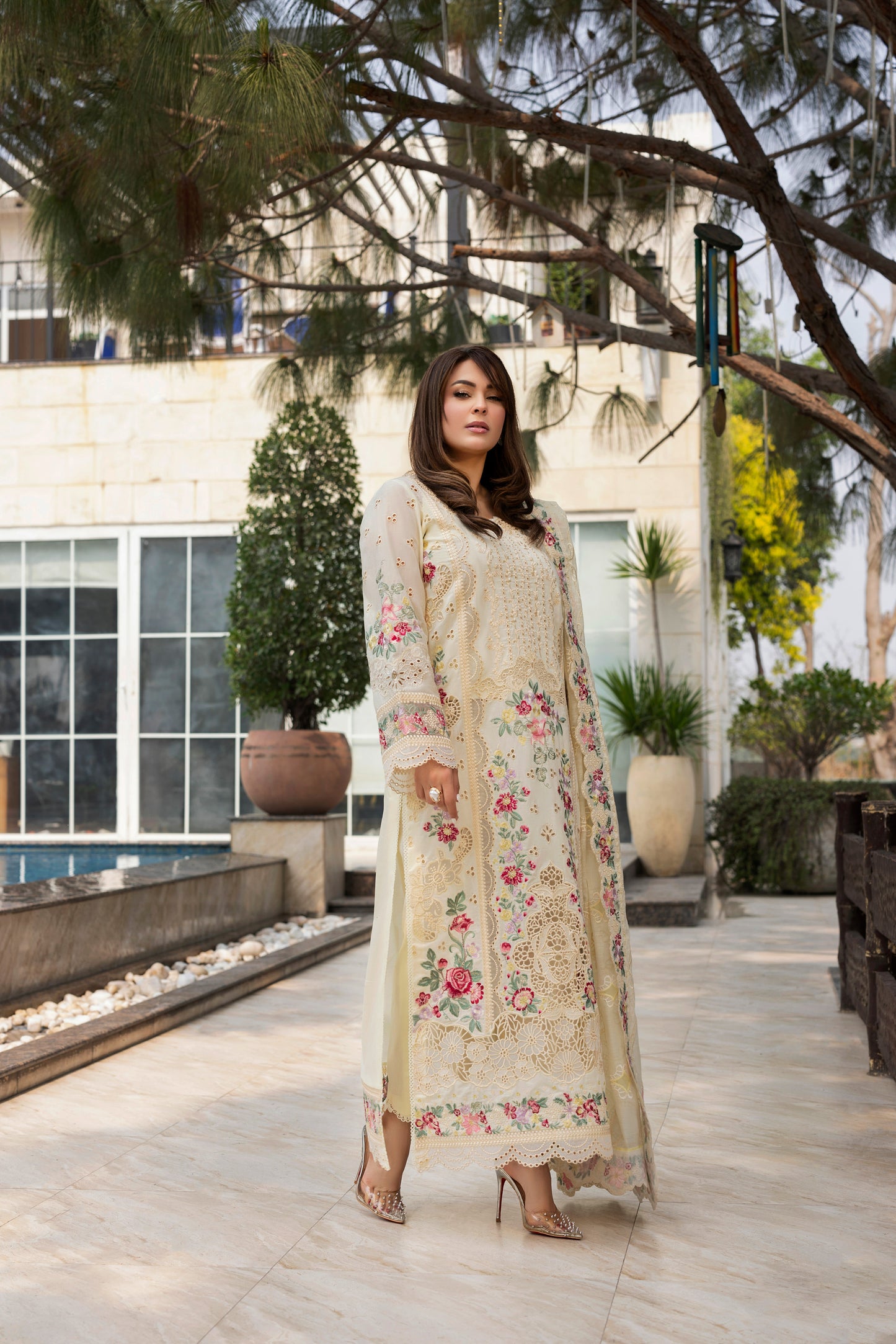 Rs 21500 Aneelas Stitched Signature Lawn Emb 3pc [LUX-26-32] [EAD] [Dispatch Time 1.5 Months]