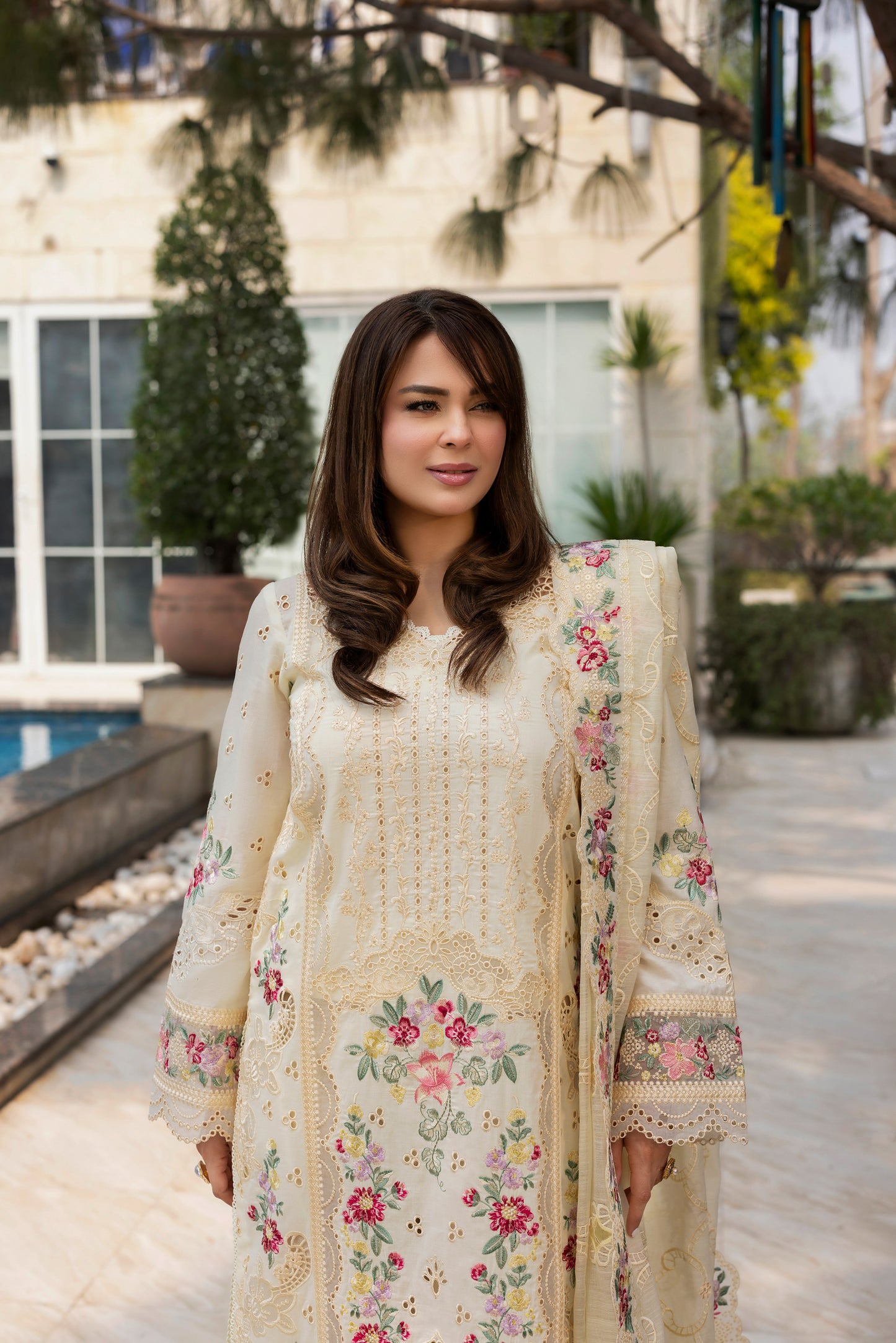 Rs 21500 Aneelas Stitched Signature Lawn Emb 3pc [LUX-26-32] [EAD] [Dispatch Time 1.5 Months]