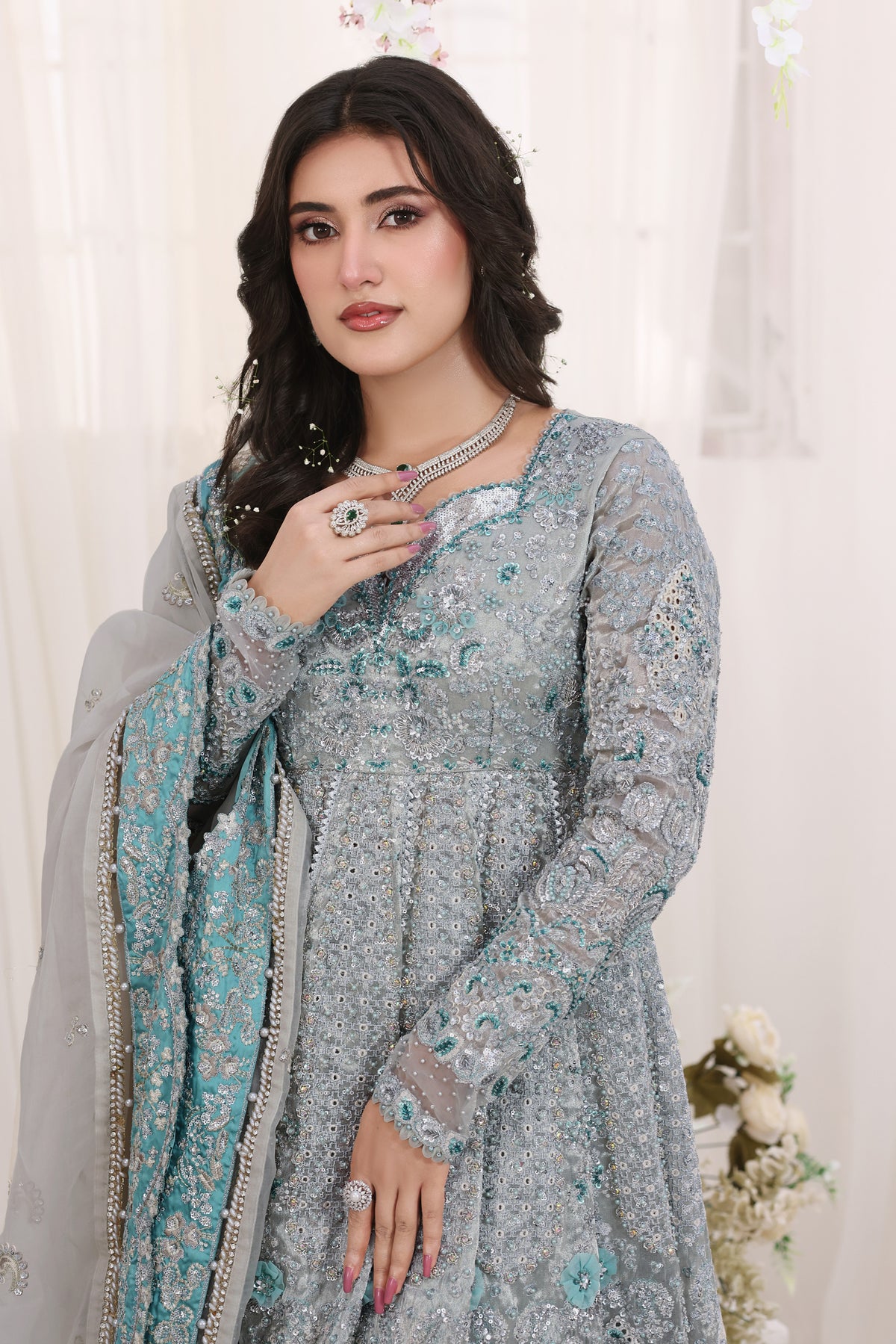 Aneelas Bridal Ada Work Emb Tissue 3pc [BR-34] [Dispatch Time 3 Months]