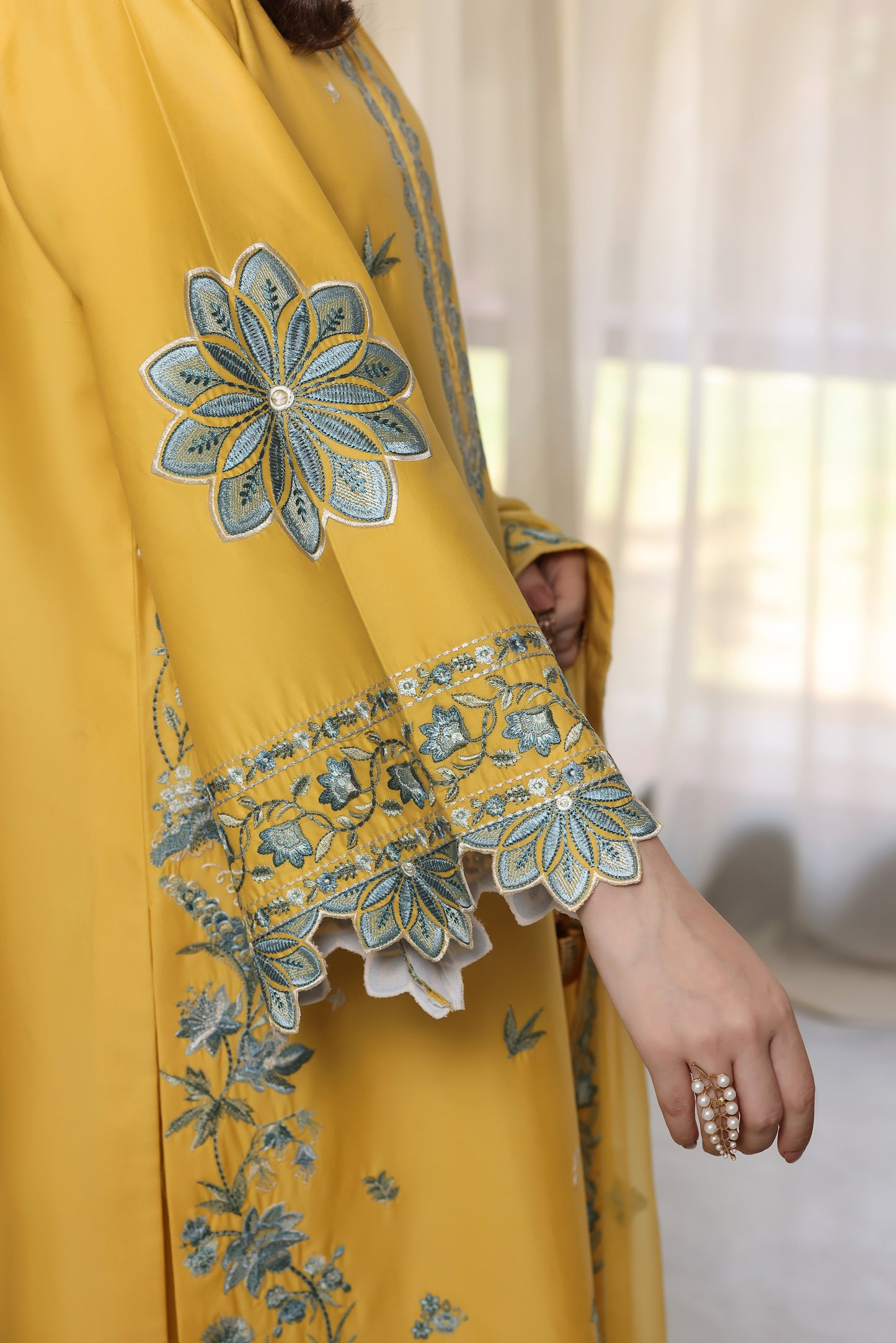 Rs 12950 Aneelas Stitched Lawn Emb 3pc Chiffon Duppata [LUX-26-76] [ Dispatch Time 2 Months]