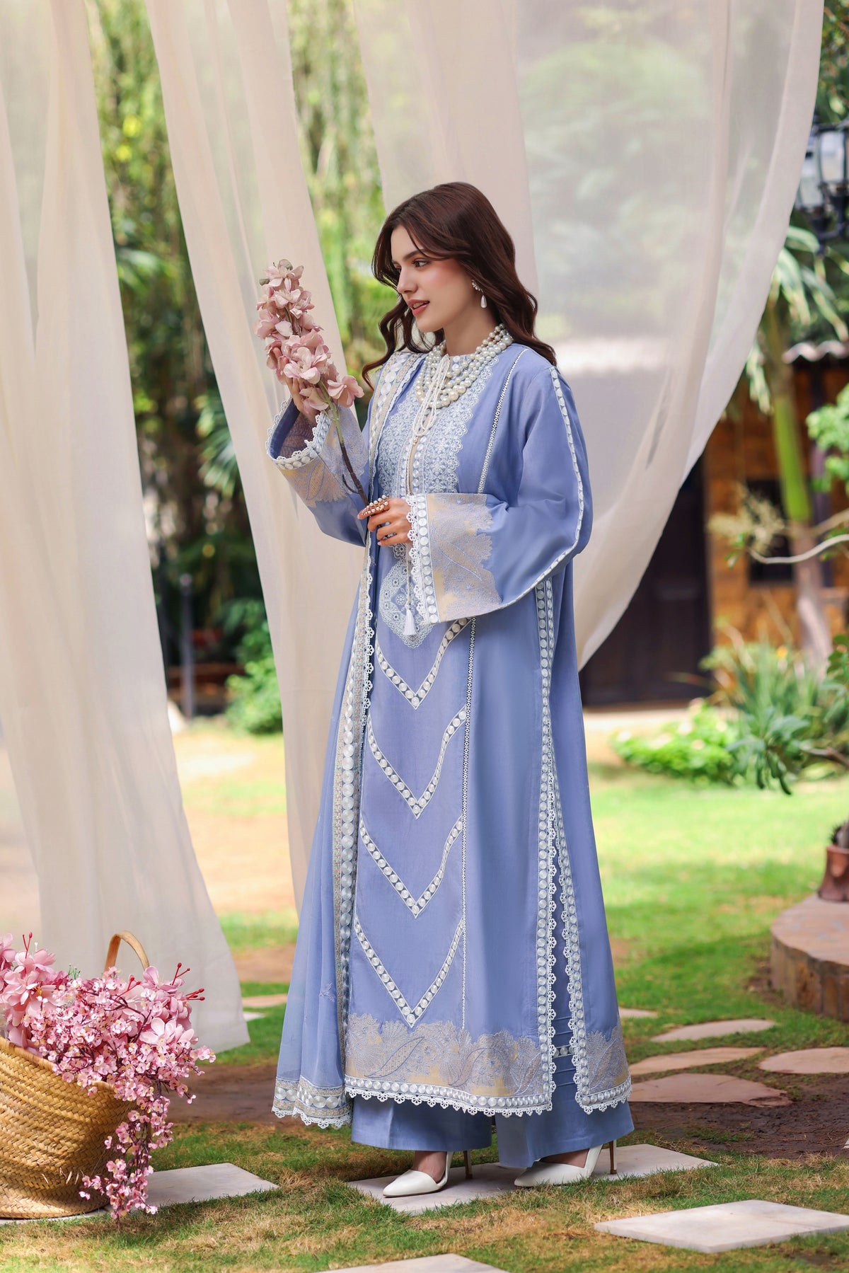 Aneelas Viscose Emb 3pc With Chiffon Duppata [VC-26-34] [Dispatch Time 2 Months]
