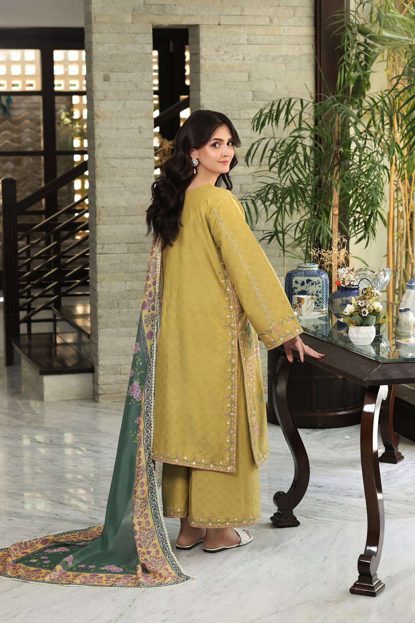 Rs 10000 Aneelas Stitched Jacquard Emb 2pc [LUX-26-82] [Dispatch Time 2 Months]