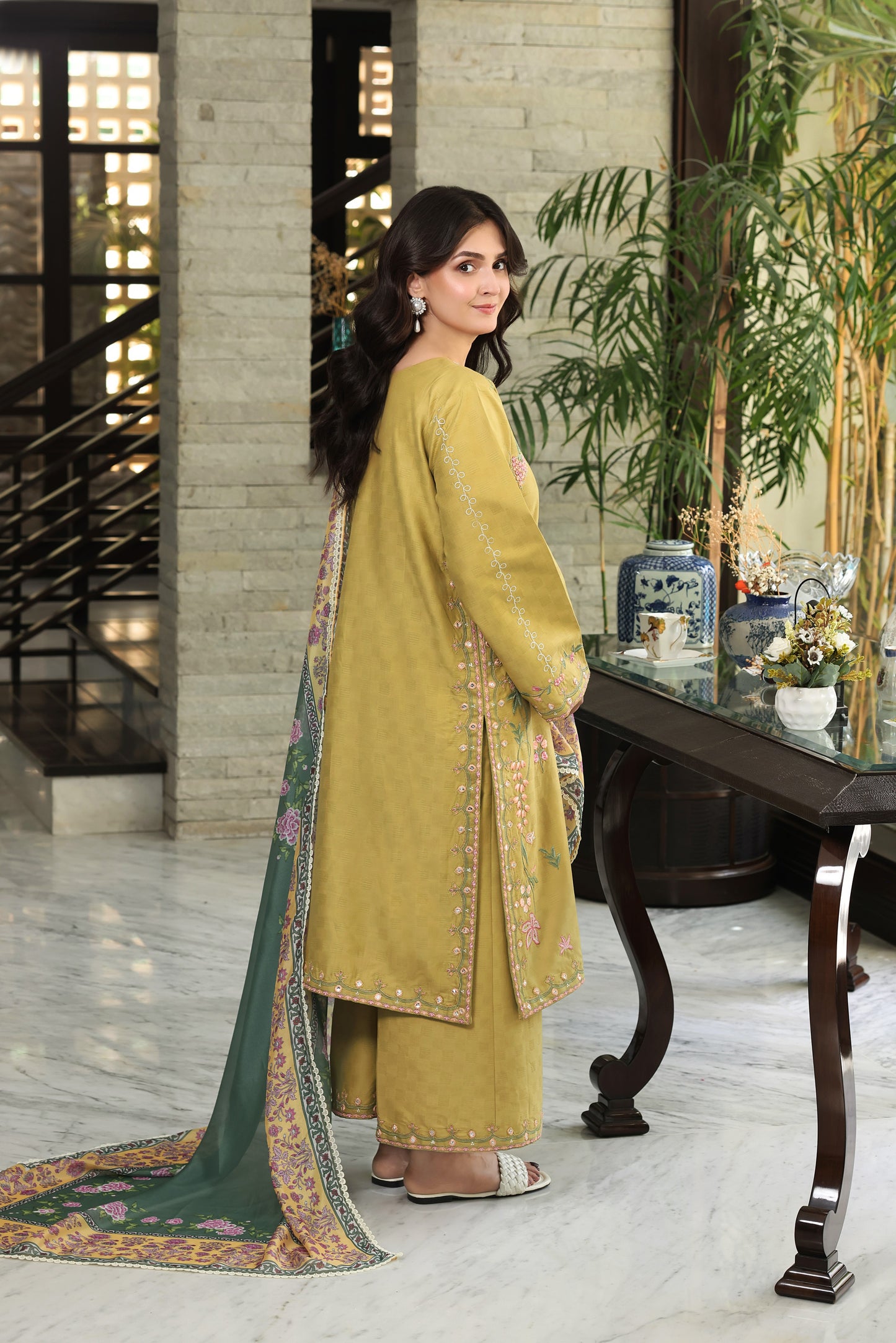 Rs 10000 Aneelas Stitched Jacquard Emb 2pc [LUX-26-82] [Dispatch Time 2 Months]