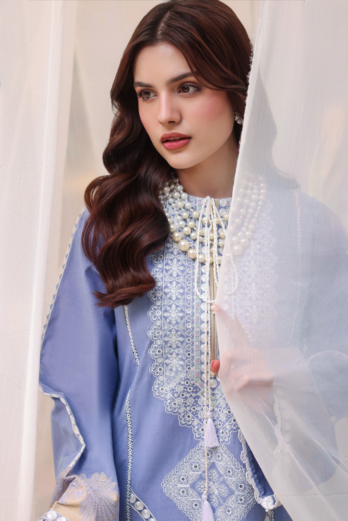 Aneelas Viscose Emb 3pc With Chiffon Duppata [VC-26-34] [Dispatch Time 2 Months]