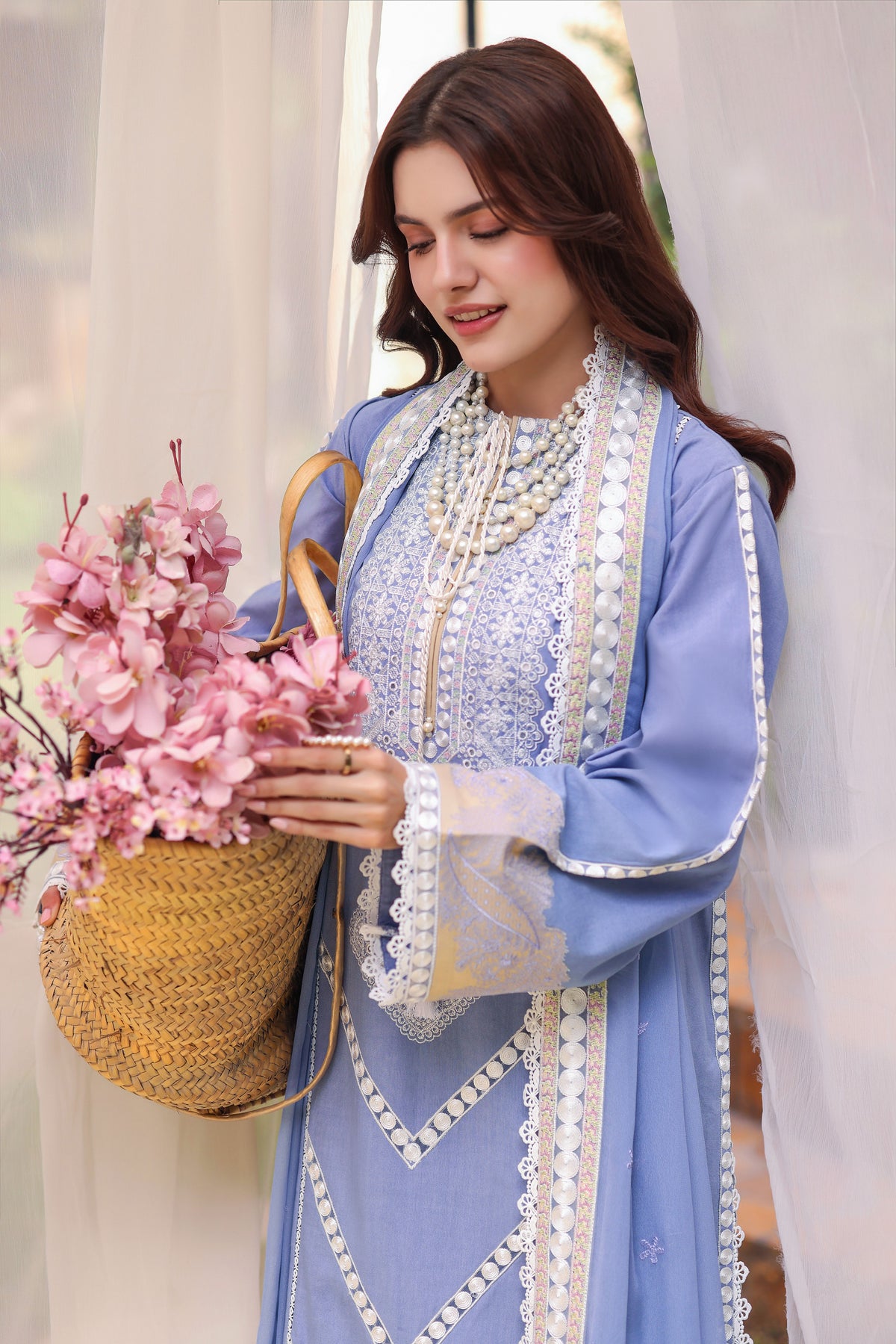 Aneelas Viscose Emb 3pc With Chiffon Duppata [VC-26-34] [Dispatch Time 2 Months]