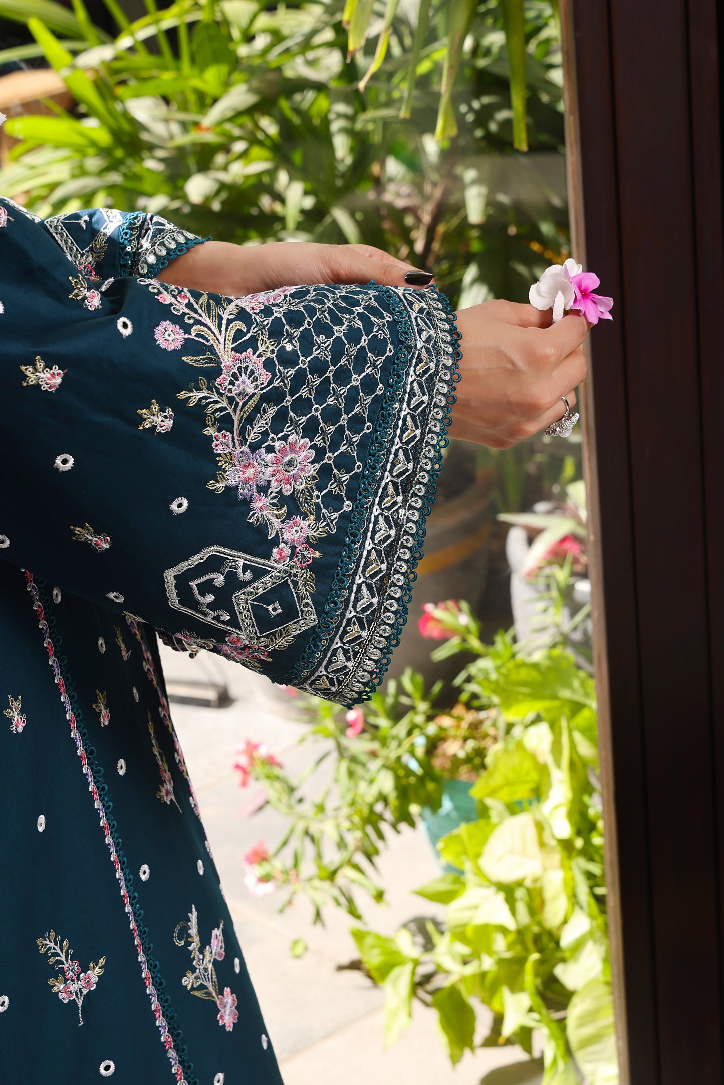 Rs 17500 Aneelas Stitched Luxury Lawn Emb 3pc Chiffon Duppata [LUX-26-74] [Dispatch Time 2 Months]