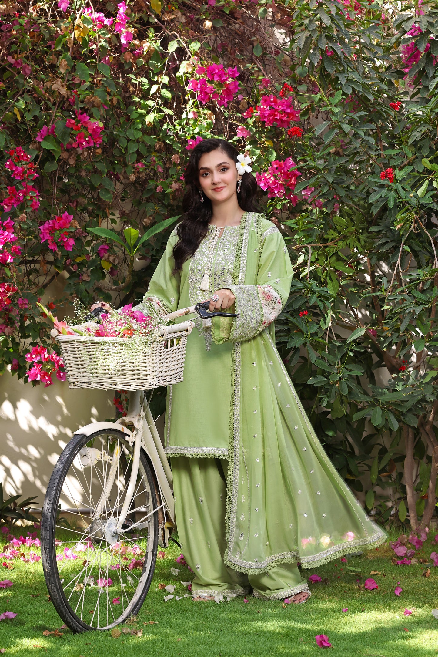 Rs 12000 Aneelas Stitched Lawn Emb 3pc Chiffon Duppata [SL-12] [Dispatch Time 2 Months]