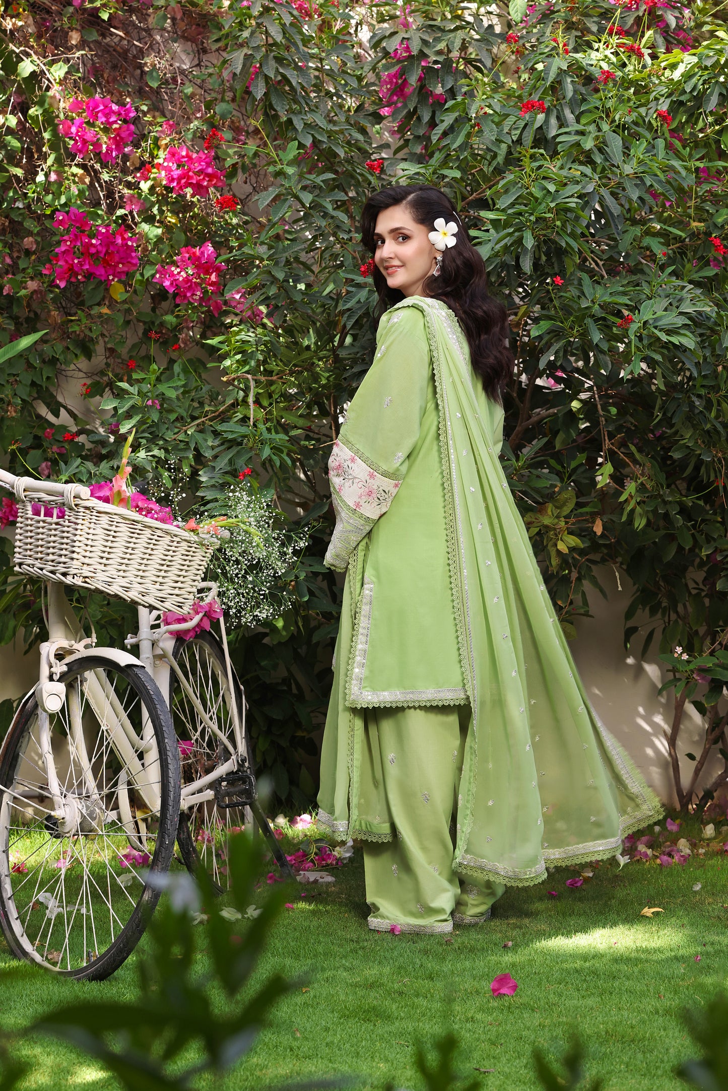 Rs 12000 Aneelas Stitched Lawn Emb 3pc Chiffon Duppata [SL-12] [Dispatch Time 2 Months]