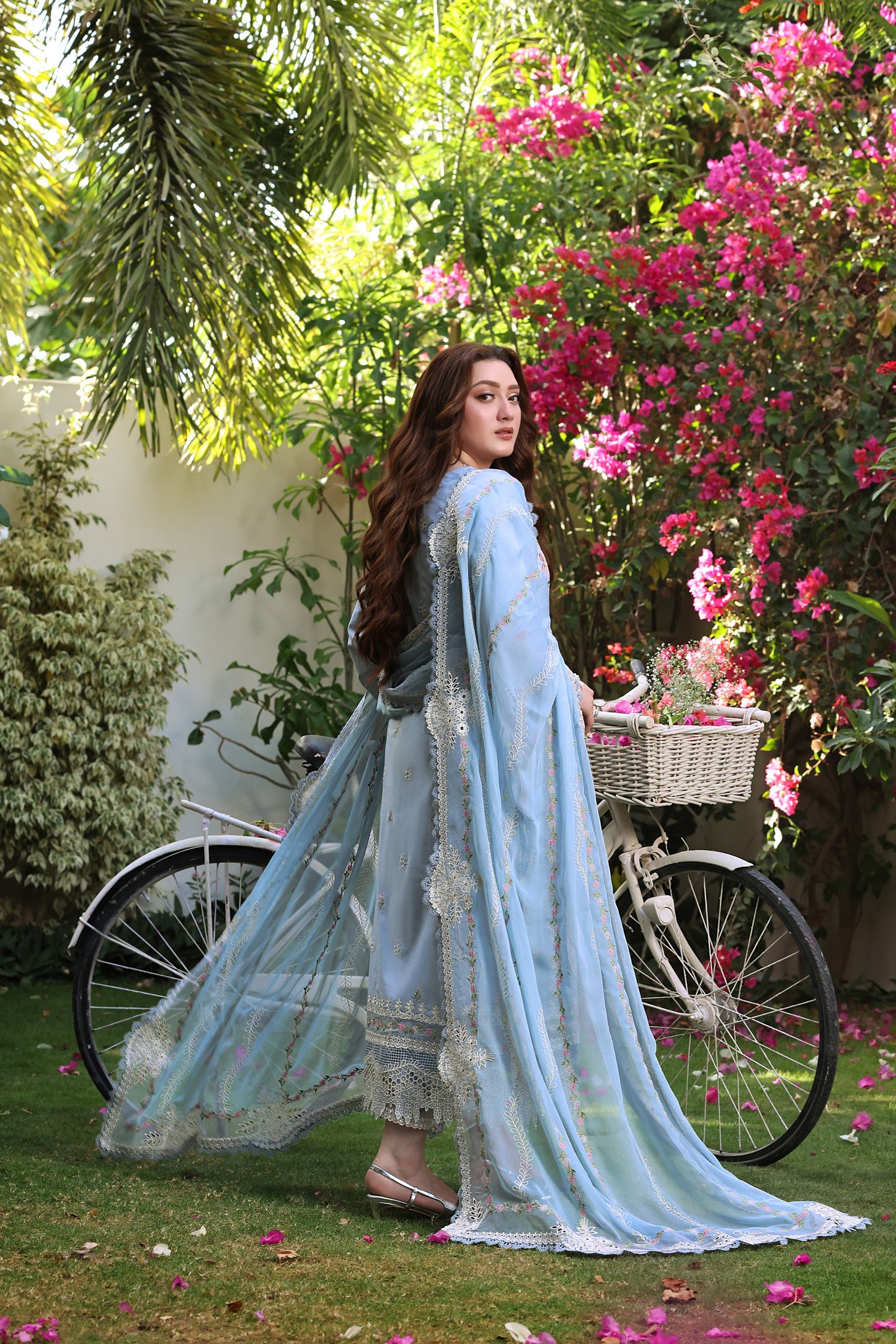 Rs 20000 Aneelas Stitched Luxury Lawn Emb 3pc [LUX-26-66] [Dispatch Time 2 Months]