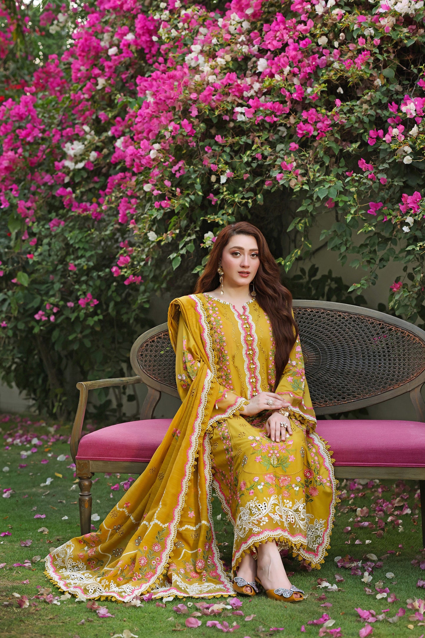 Rs 19500 Aneelas Stitched Luxury Lawn Emb 3pc [LUX-26-71] [Dispatch Time 2 Months]