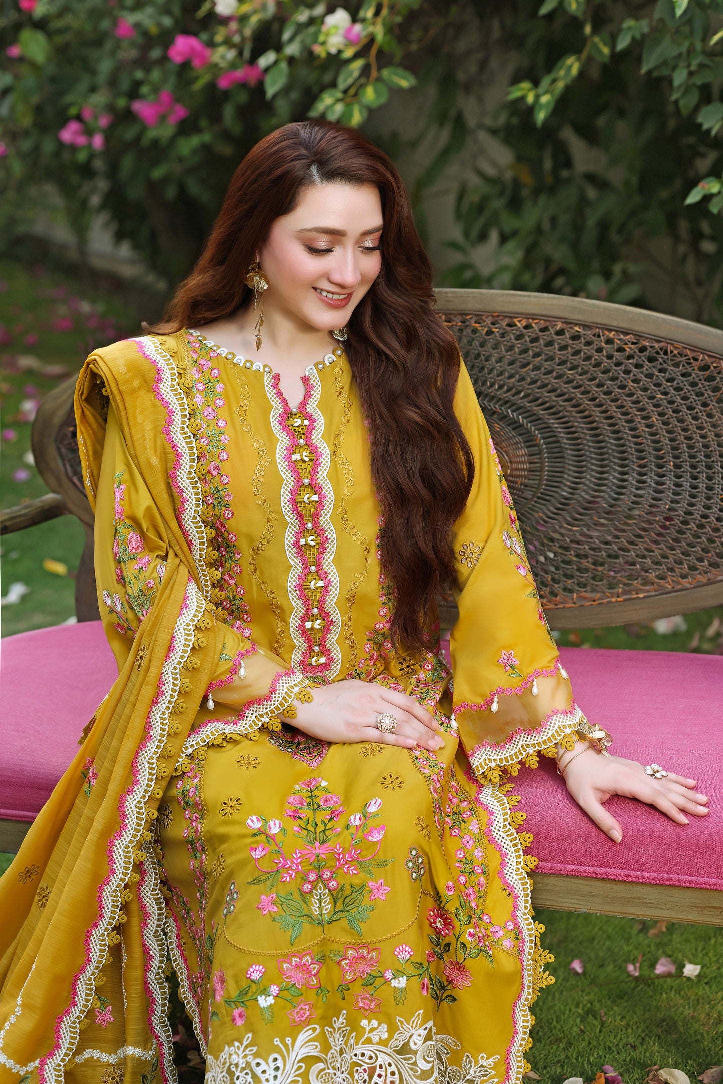 Rs 19500 Aneelas Stitched Luxury Lawn Emb 3pc [LUX-26-71] [Dispatch Time 2 Months]