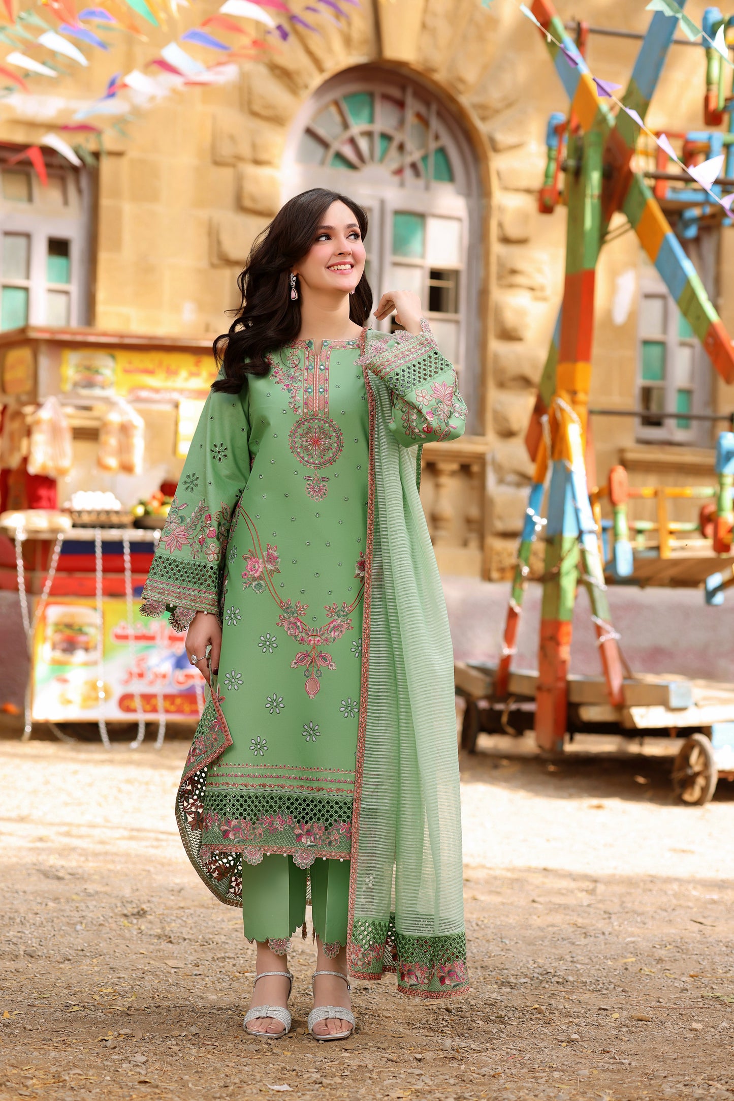 Rs 17500 Aneelas Stitched Lawn Emb 3pc [LUX-26-34] [EAD] [Dispatch Time 1.5 Months]