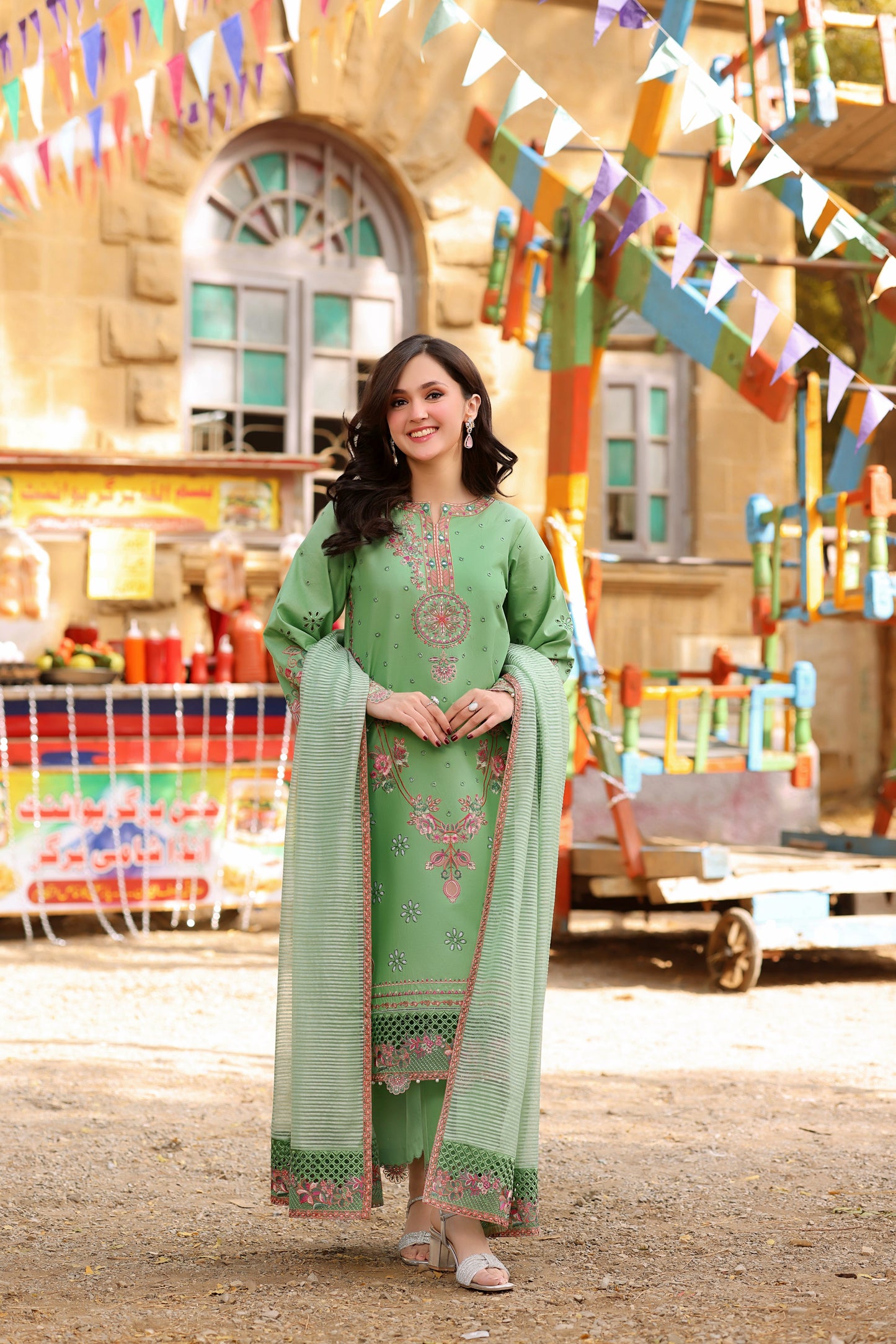 Rs 17500 Aneelas Stitched Lawn Emb 3pc [LUX-26-34] [EAD] [Dispatch Time 1.5 Months]