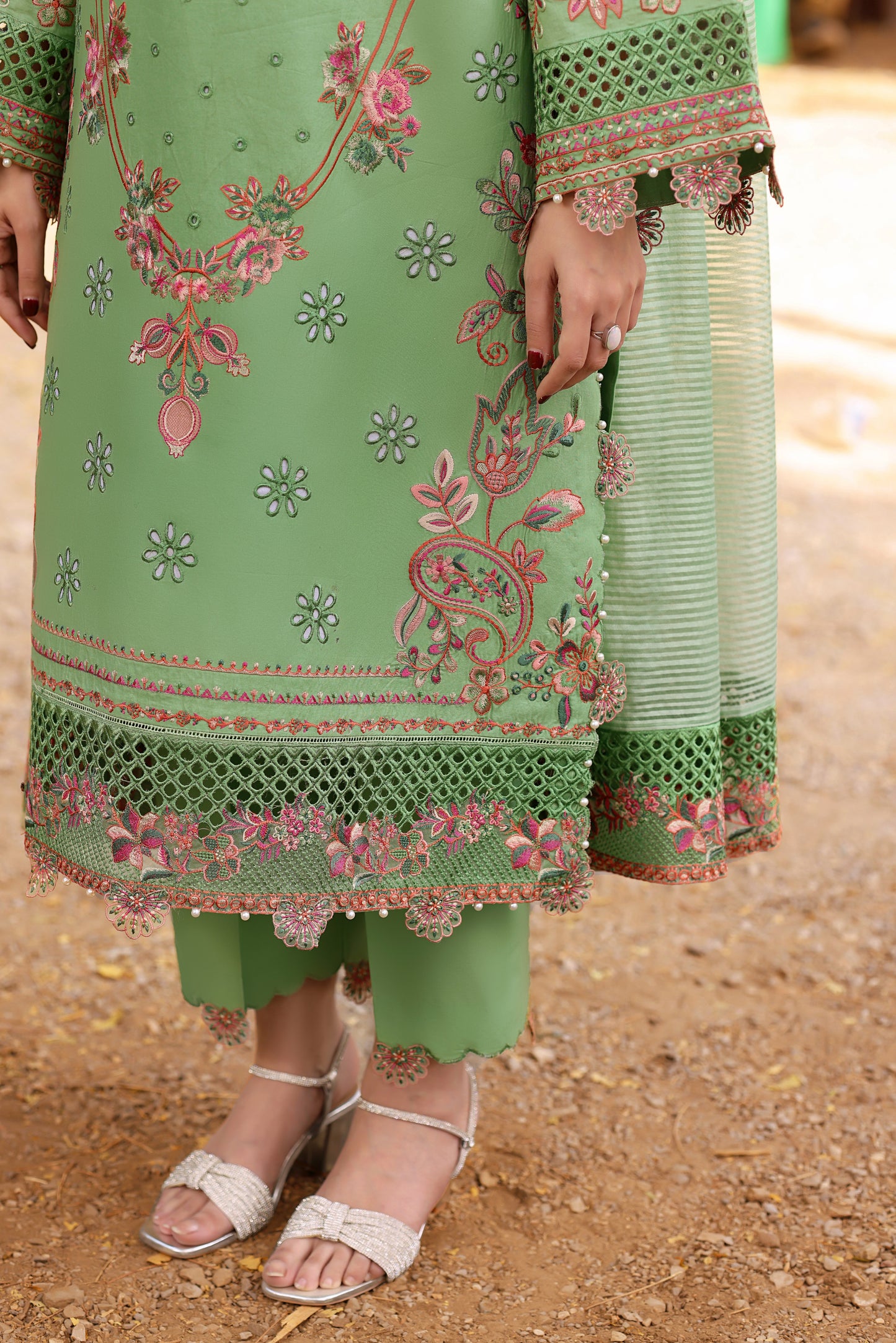 Rs 17500 Aneelas Stitched Lawn Emb 3pc [LUX-26-34] [EAD] [Dispatch Time 1.5 Months]