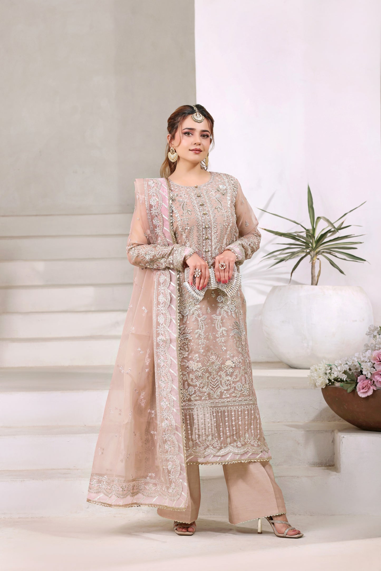 Rs 29500 Aneelas Stiched Bridal Ada Work 3pc [BR-17] [Dispatch Time 2 Months]