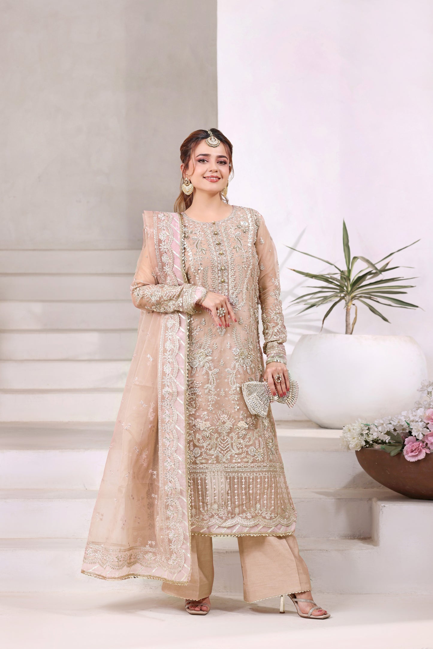 Rs 29500 Aneelas Stiched Bridal Ada Work 3pc [BR-17] [Dispatch Time 2 Months]