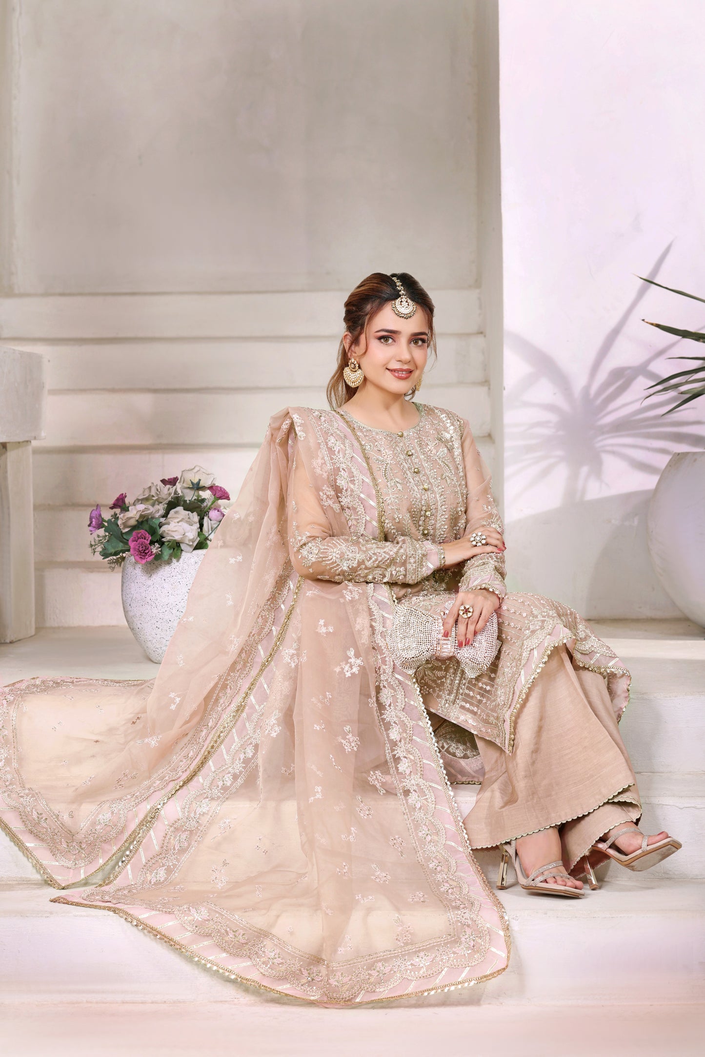 Rs 29500 Aneelas Stiched Bridal Ada Work 3pc [BR-17] [Dispatch Time 2 Months]