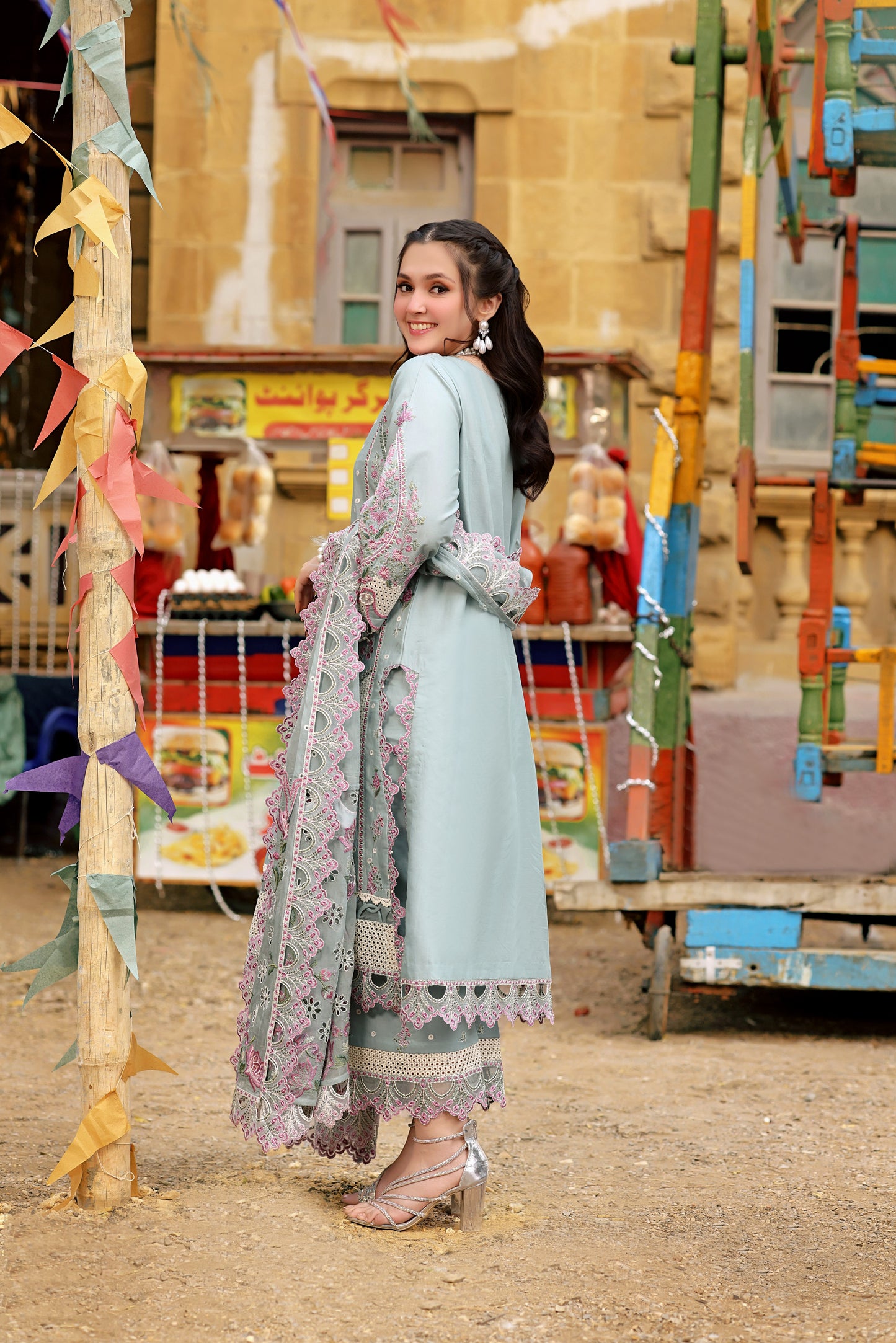 Rs 17500 Aneelas Stitched Lawn Emb 3pc [LUX-26-11] [Dispatch time 2 Months]