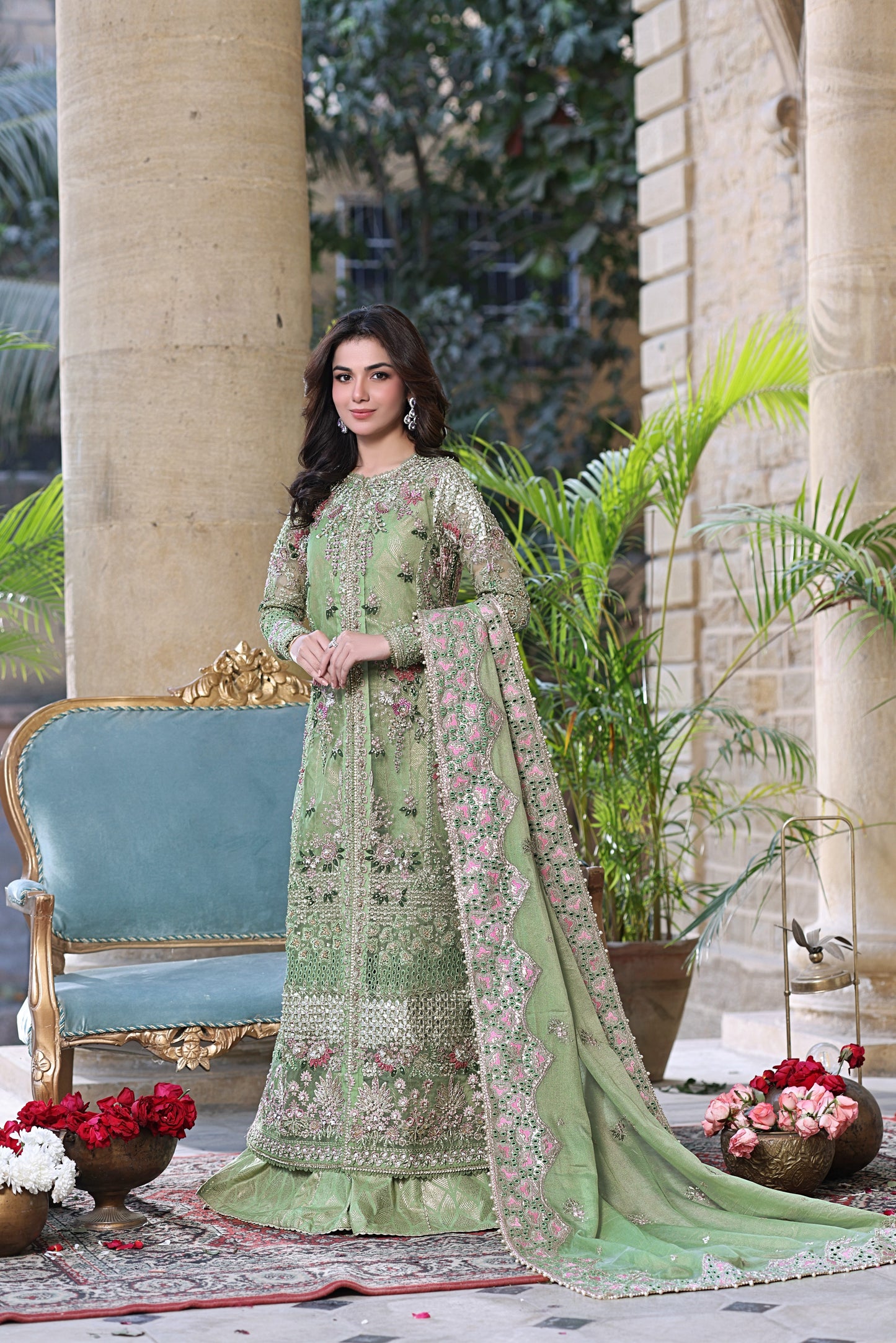 Aneelas Stitched Bridal/ Wedding 3pc [BR-25-B] [Dispatch Time 2 Months]