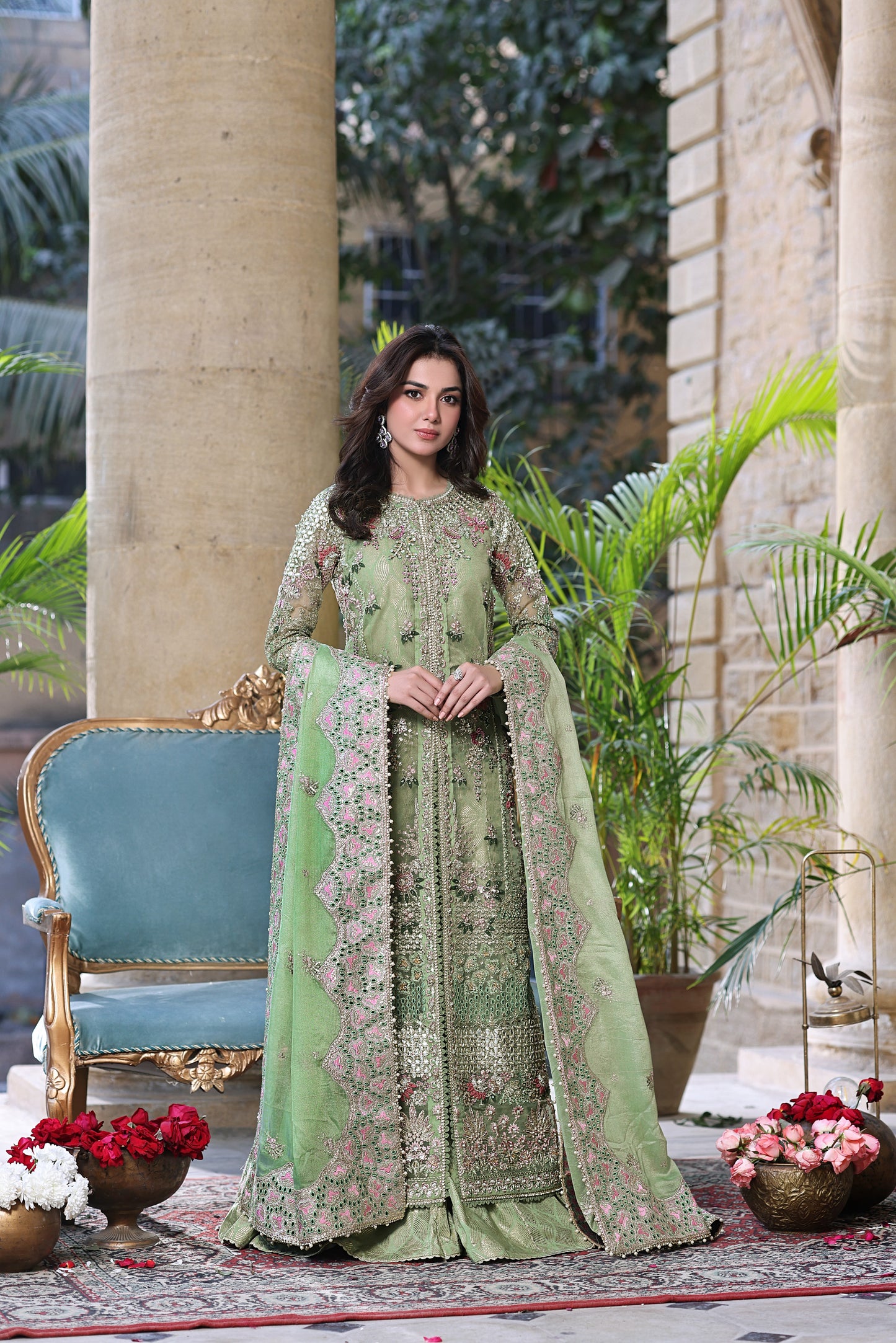 Aneelas Stitched Bridal/ Wedding 3pc [BR-25-B] [Dispatch Time 2 Months]