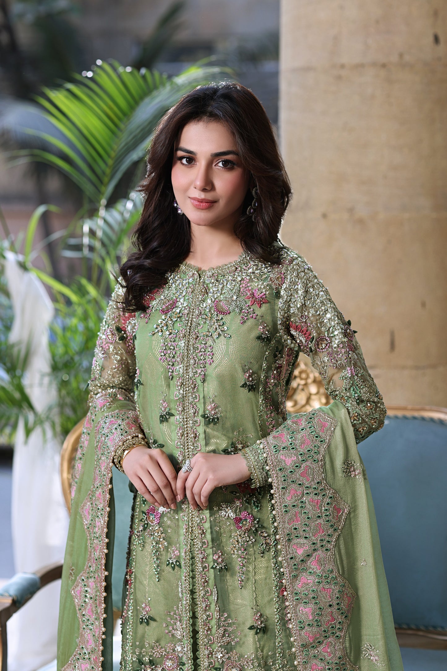 Aneelas Stitched Bridal/ Wedding 3pc [BR-25-B] [Dispatch Time 2 Months]