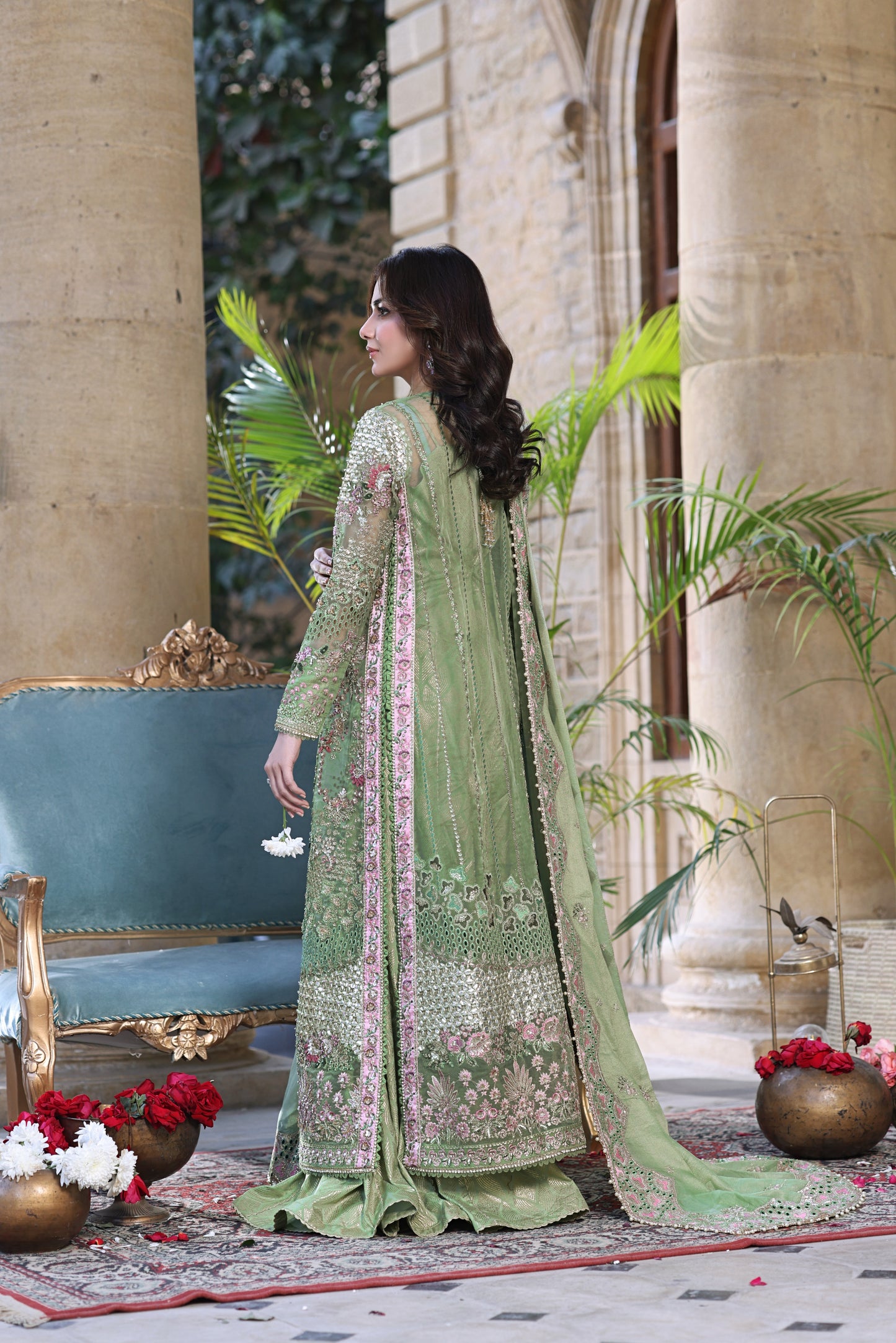 Aneelas Stitched Bridal/ Wedding 3pc [BR-25-B] [Dispatch Time 2 Months]
