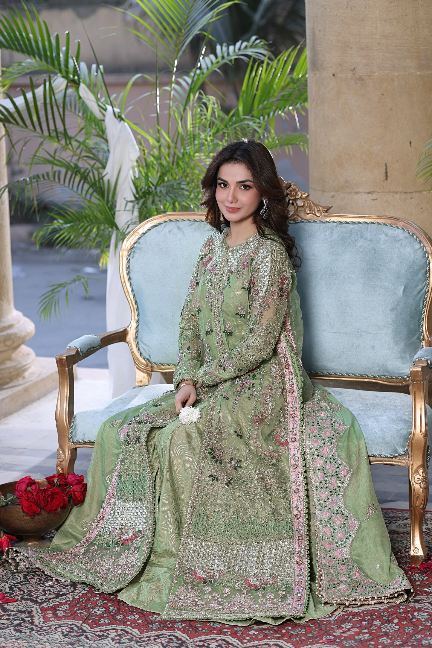 Aneelas Stitched Bridal/ Wedding 3pc [BR-25-B] [Dispatch Time 2 Months]