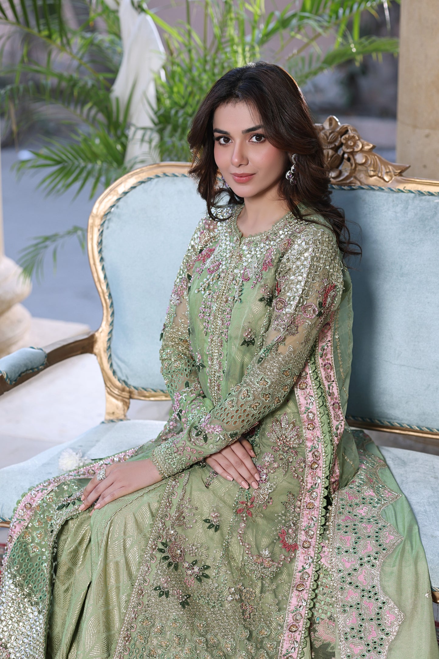 Aneelas Stitched Bridal/ Wedding 3pc [BR-25-B] [Dispatch Time 2 Months]