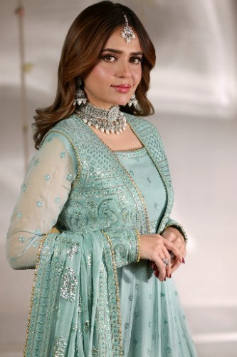 Rs 23000 Aneelas Stitched Chiffon Maxi with Koti 3pc [BR-29] [Dispatch Time 2.5 Months]