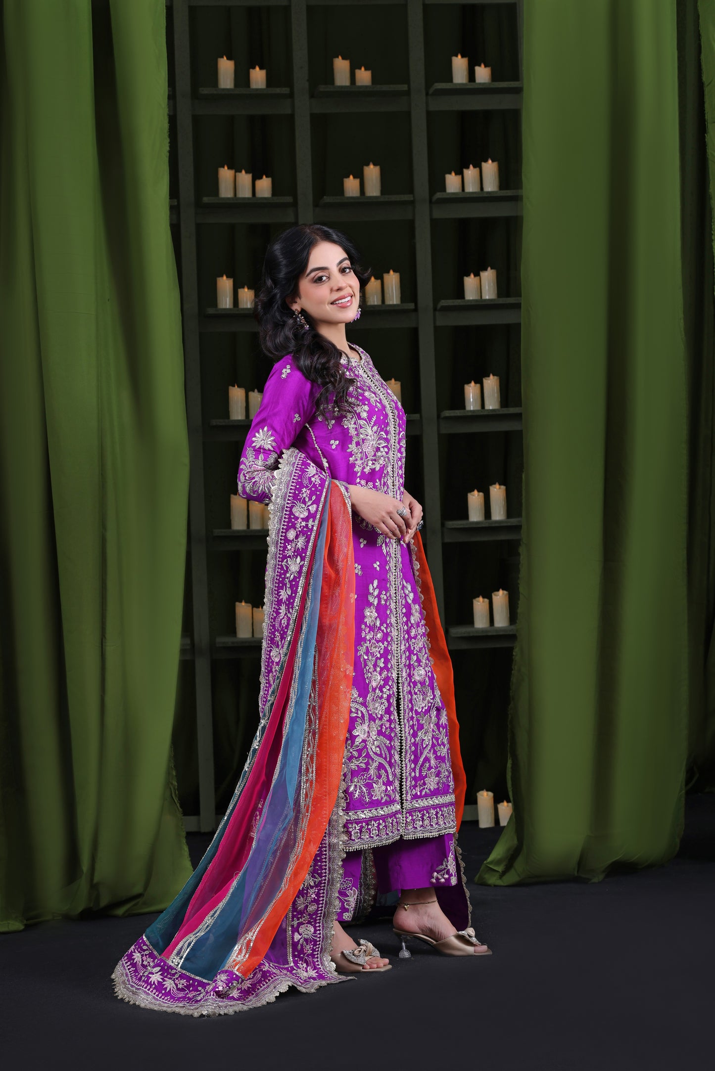 Rs 25500 Aneelas Stitched Wedding/ Formal Raw Silk Organza Duppata 3pc  [FC-11] [Dispatch Time 2 Months]