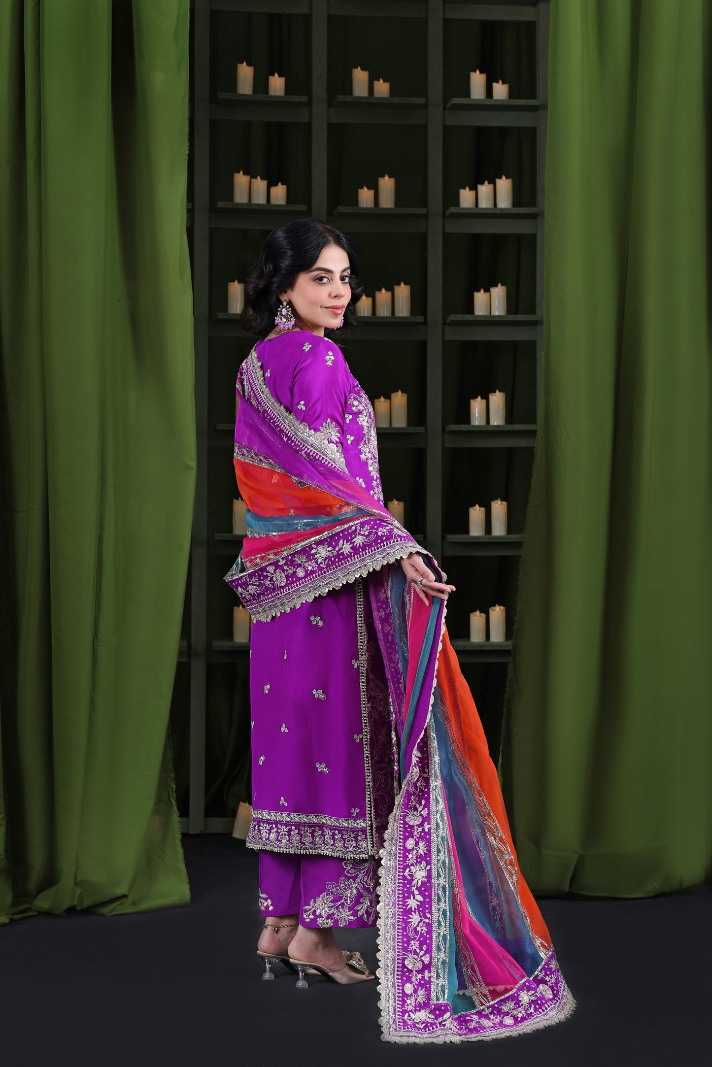Rs 25500 Aneelas Stitched Wedding/ Formal Raw Silk Organza Duppata 3pc  [FC-11] [Dispatch Time 2 Months]