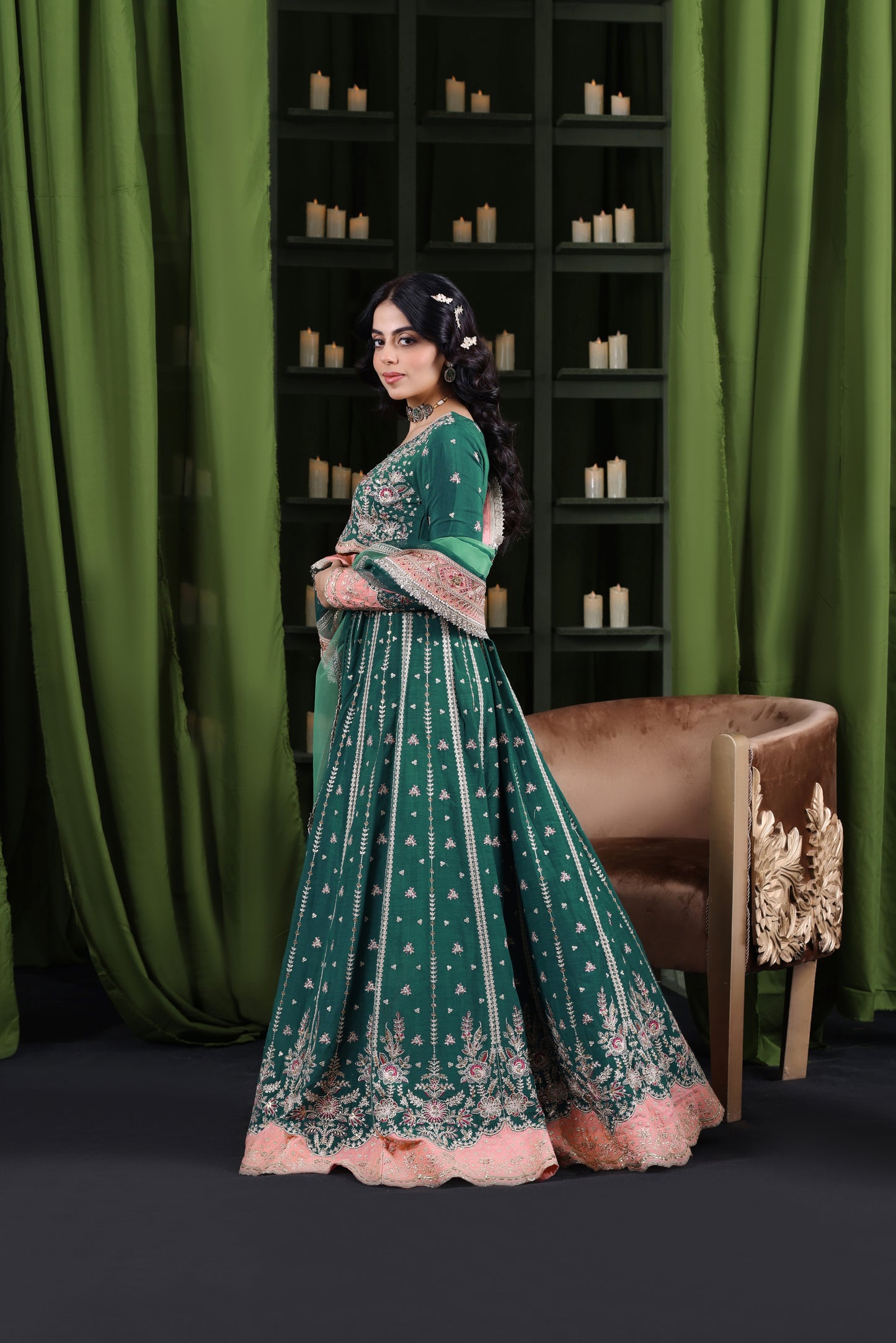 Rs 34000 Aneelas Stitched Wedding Raw Silk Choli Lehenga 3pc [BR-24] [Dispatch Time 2 Months]