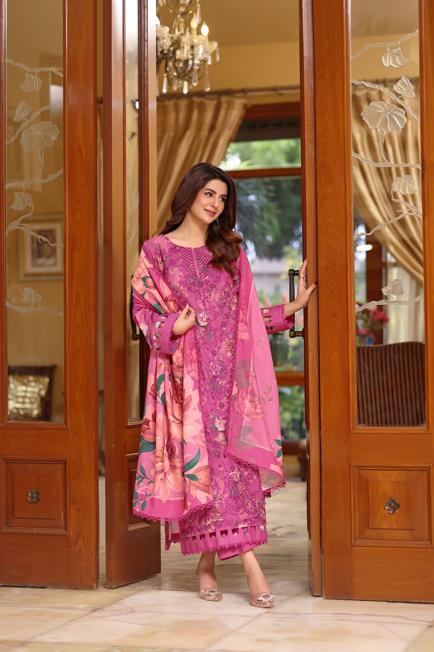 Aneelas Stitched Khadar Emb 3pc With Shawl [WPR-06] [Dispatch Time 2 Months]