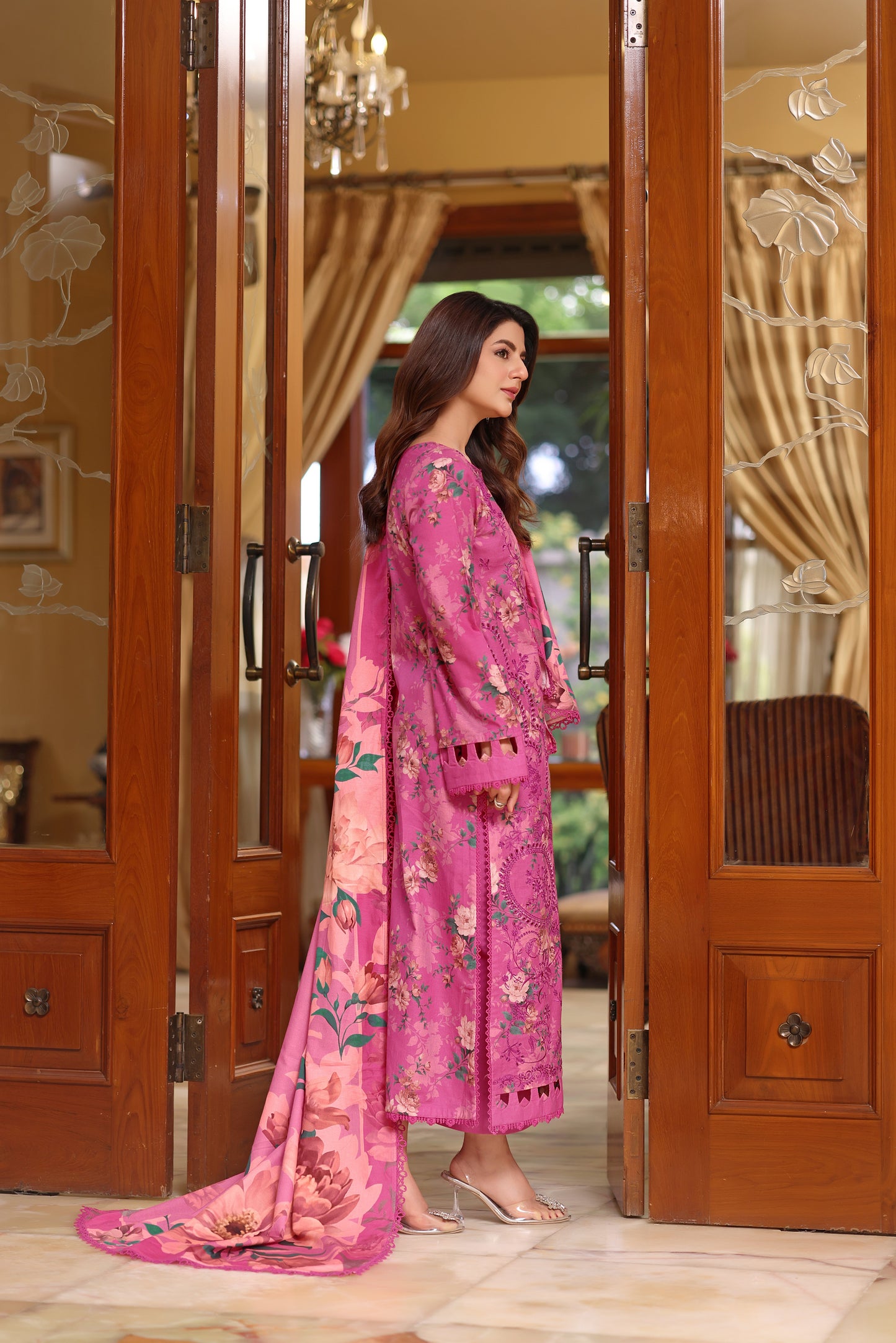 Aneelas Stitched Khadar Emb 3pc With Shawl [WPR-06] [Dispatch Time 2 Months]