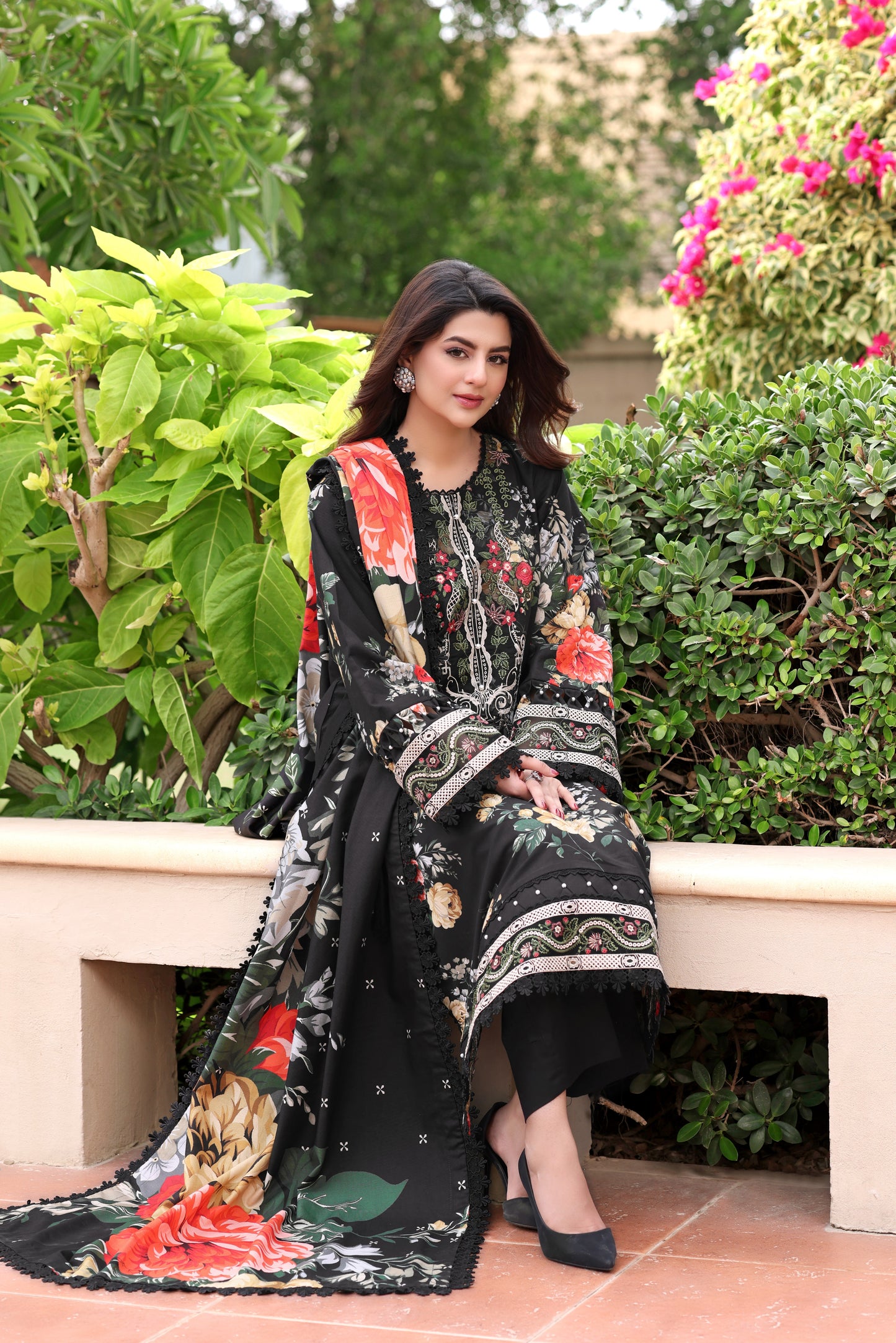 Aneelas Stitched Print Khadar Emb Warm Shawl 3pc [WPR-11] [Dispatch Time 2 Months]