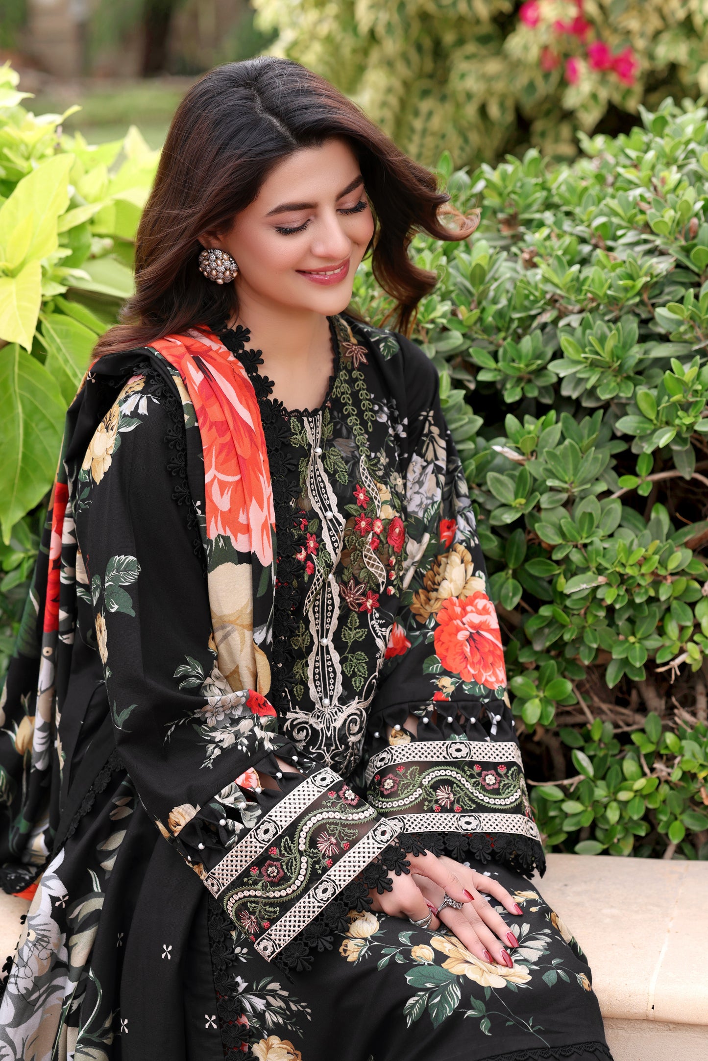 Aneelas Stitched Print Khadar Emb Warm Shawl 3pc [WPR-11] [Dispatch Time 2 Months]