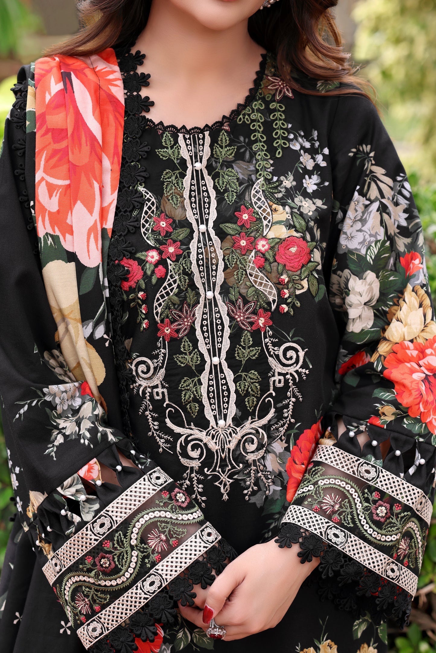 Aneelas Stitched Print Khadar Emb Warm Shawl 3pc [WPR-11] [Dispatch Time 2 Months]