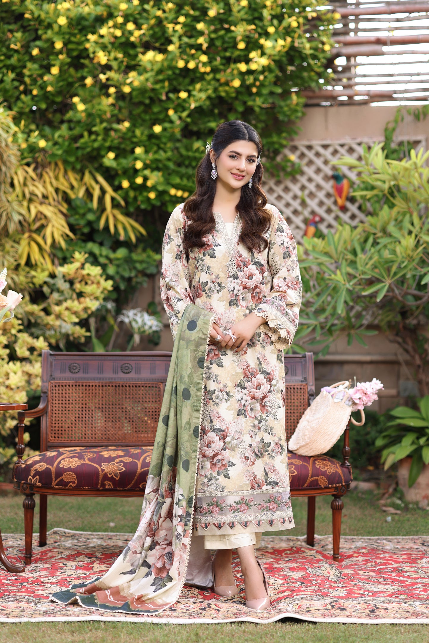 Aneelas Stitched Khadar Print Emb 3pc [WPR-02] [Dispatch Time 2 Months]