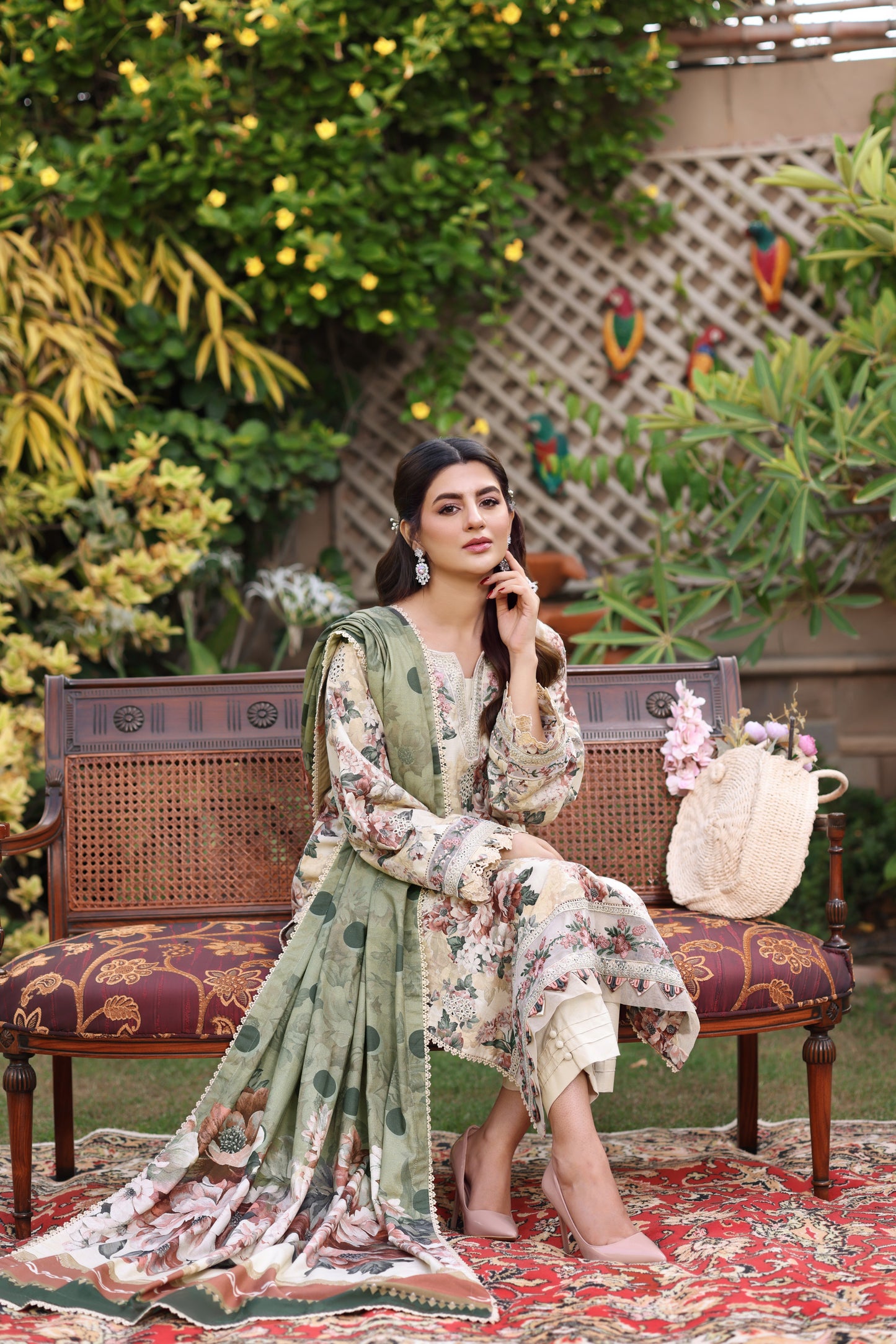 Aneelas Stitched Khadar Print Emb 3pc [WPR-02] [Dispatch Time 2 Months]