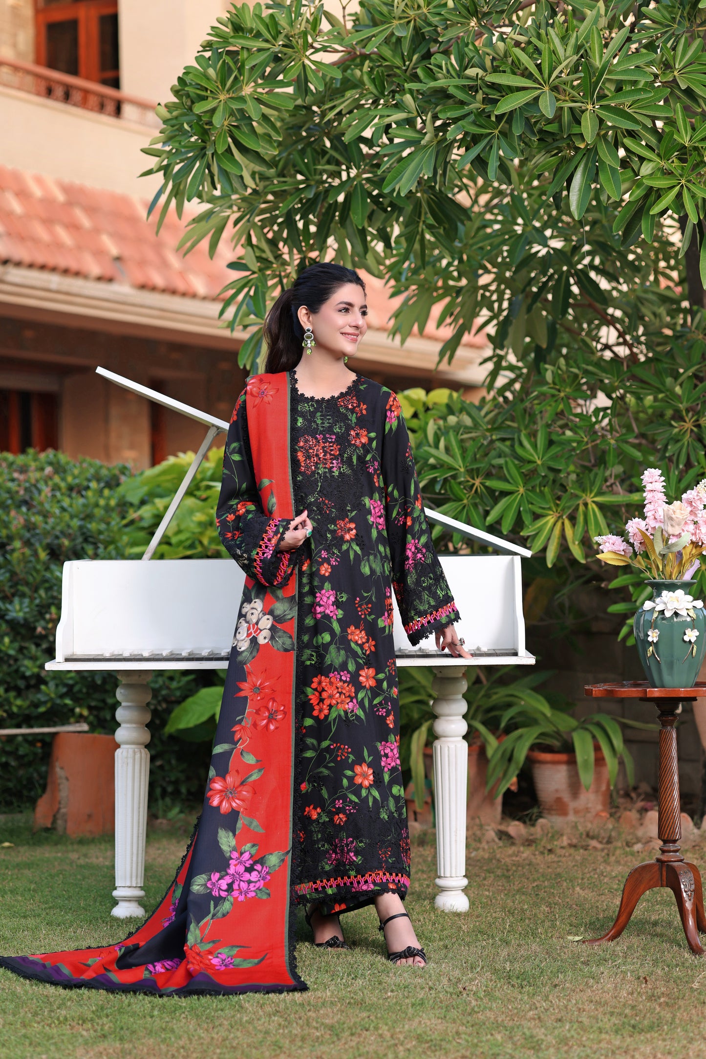 Aneelas Stitched Viscose Emb Warm Shawl 3pc [WPR-05] [Dispatch Time 2 Months]