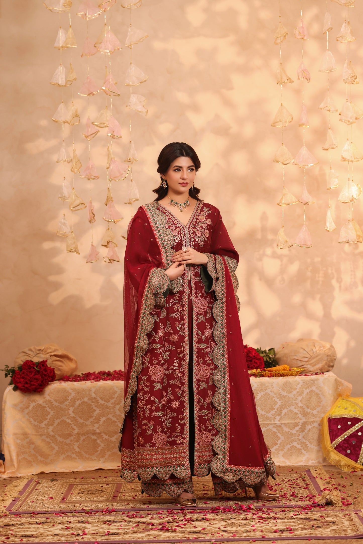 Aneelas Raw Silk Semi Formal Emb 2pc [FC-27] [Dispatch Time 2 Months]