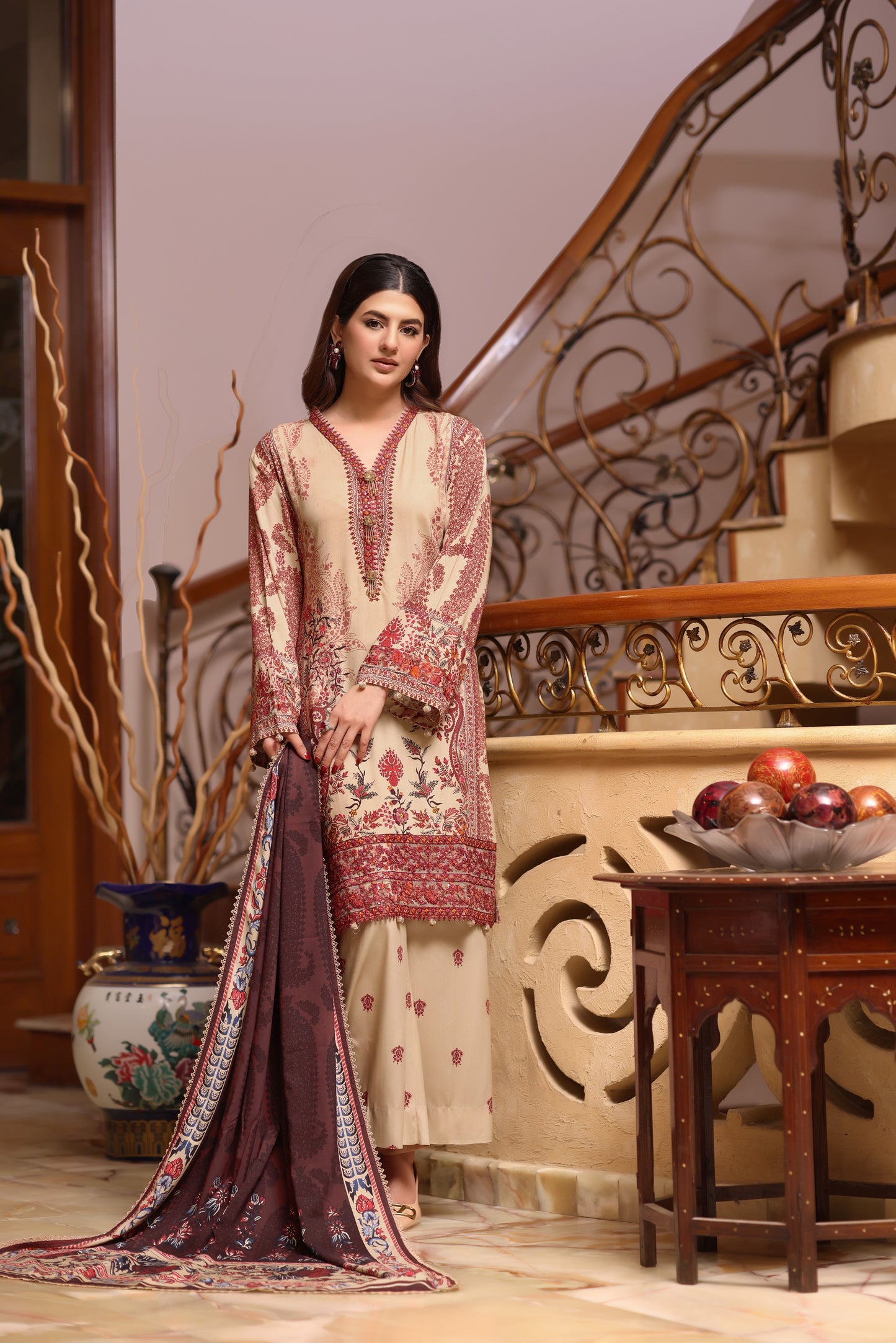 Aneelas linen Emb Stitched 3pc [WPR-08] [Dispatch Time 2 Month]