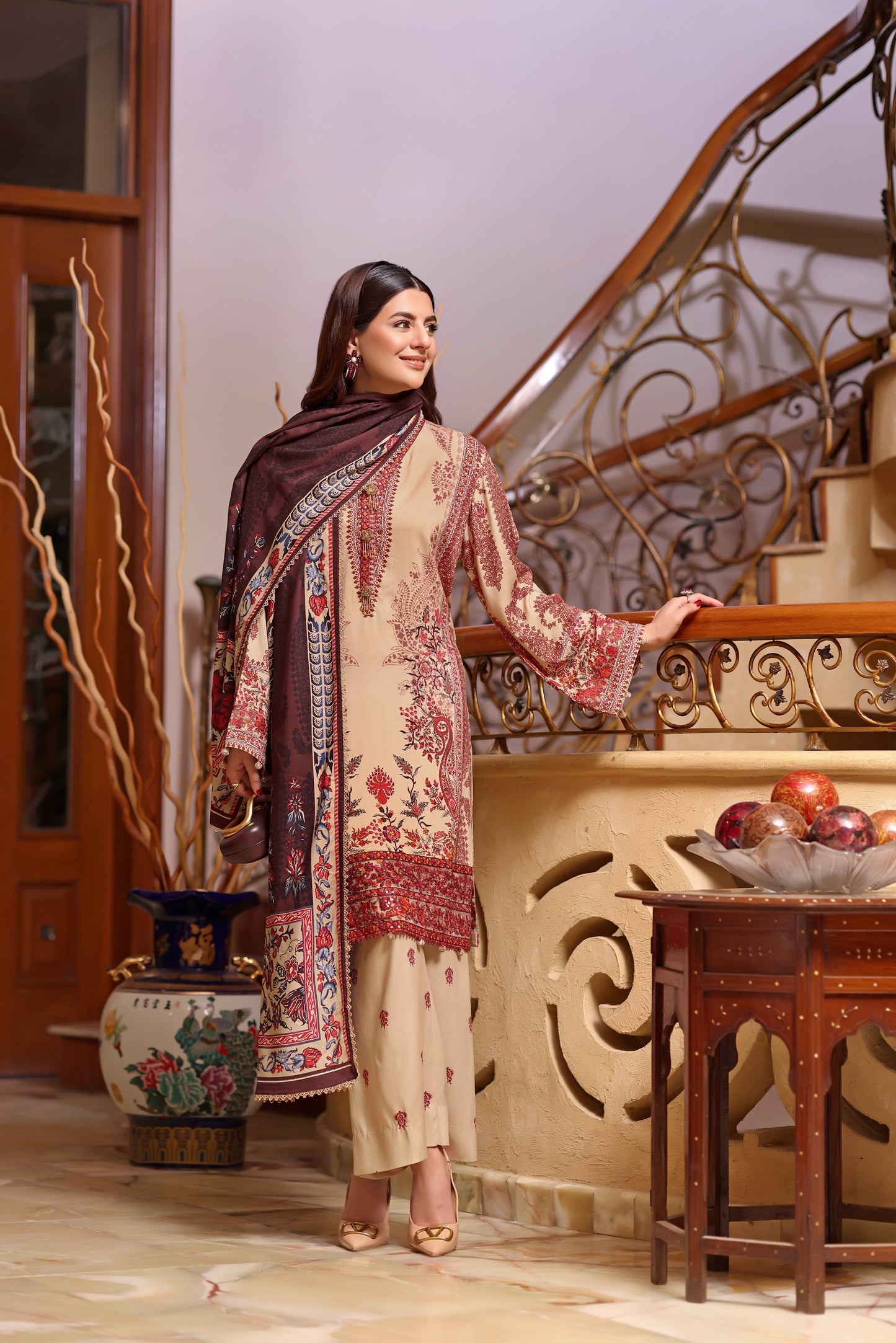 Aneelas linen Emb Stitched 3pc [WPR-08] [Dispatch Time 2 Month]